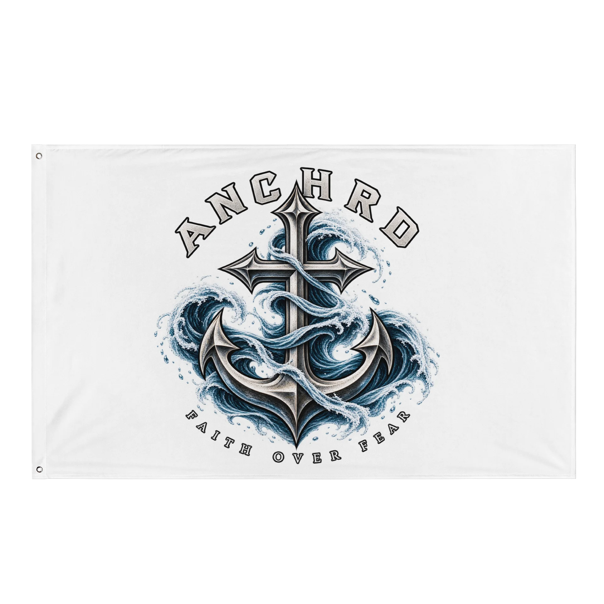 Anchor Faith Over Fear Flag product image (1)