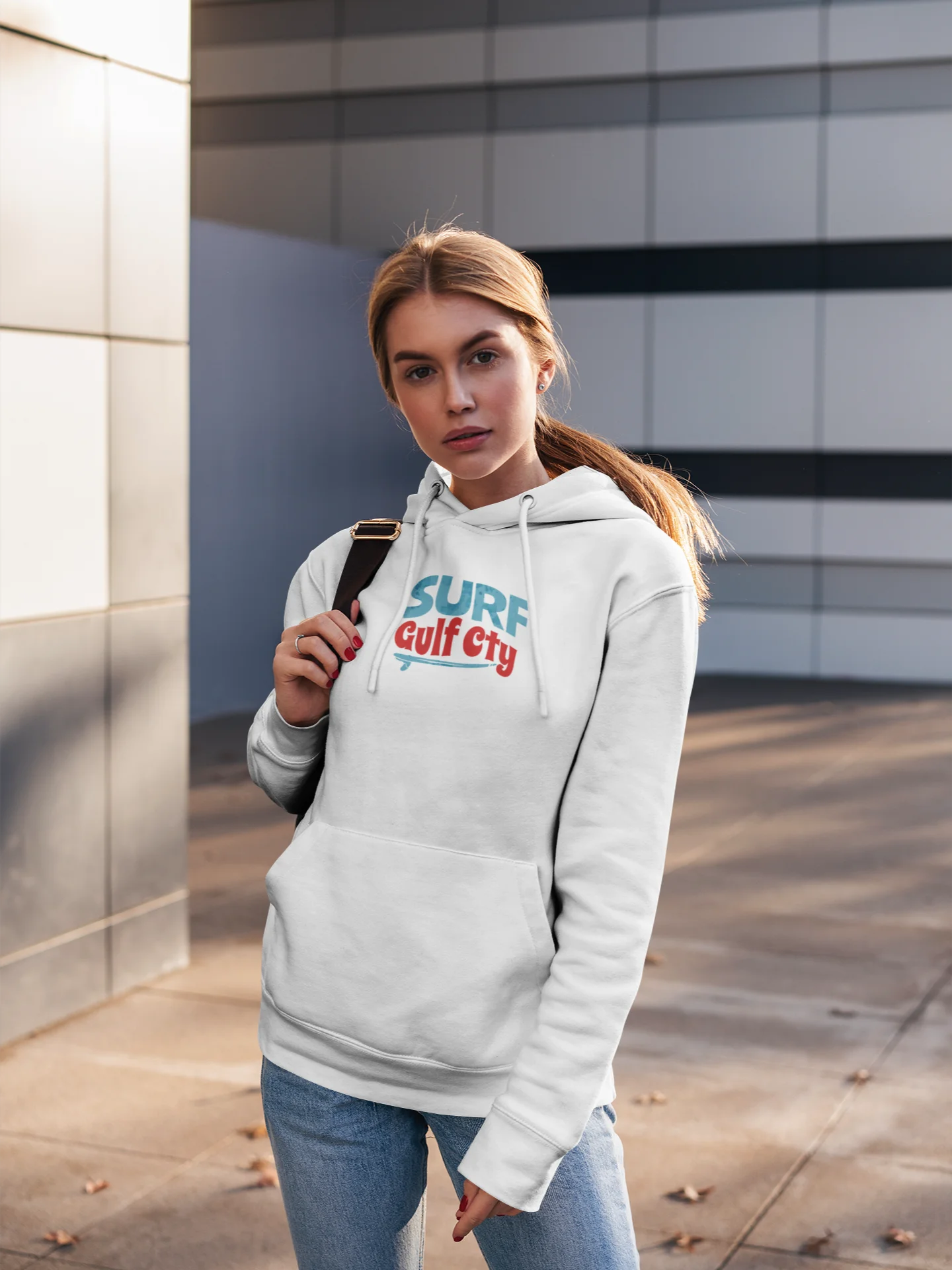 Surf Gulf County White Hoodie product image (2)