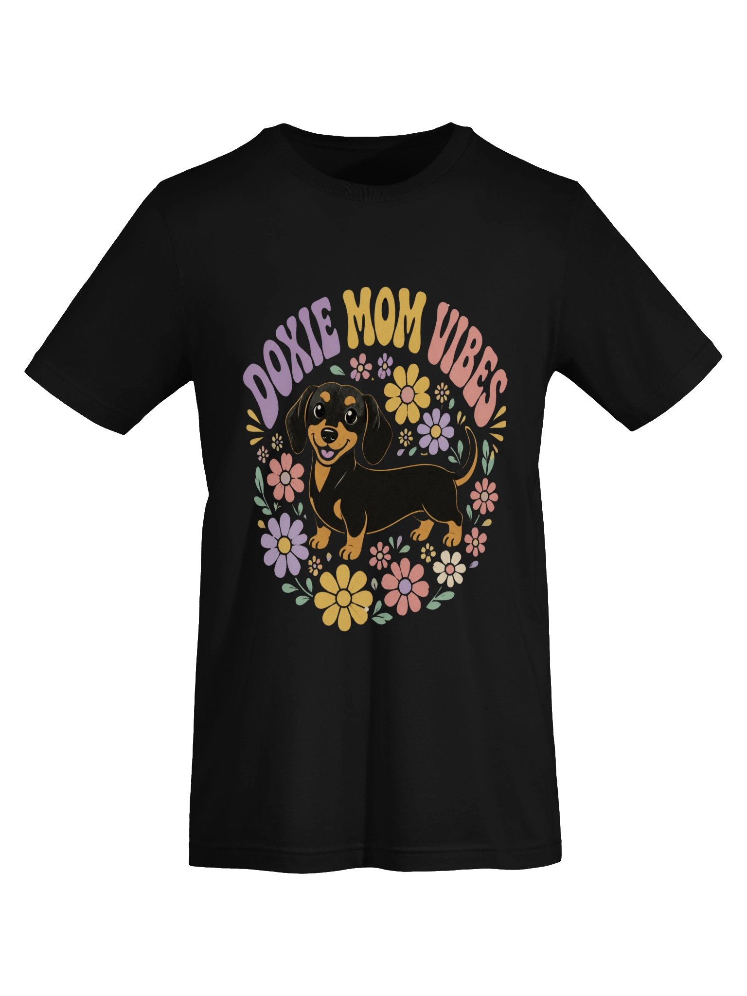 Groovy Doxie Mom Vibes Shirt | Retro Dachshund Tee product image (8)