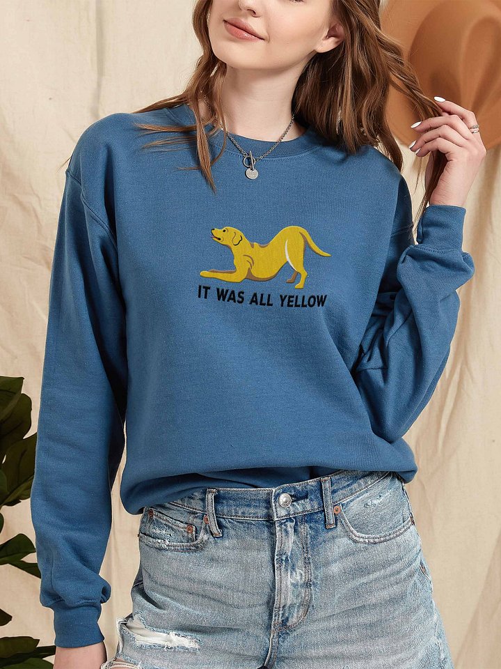 It Was All Yellow Sweatshirt (Embroidered) of a Yellow Labrador Retriever product image (2)