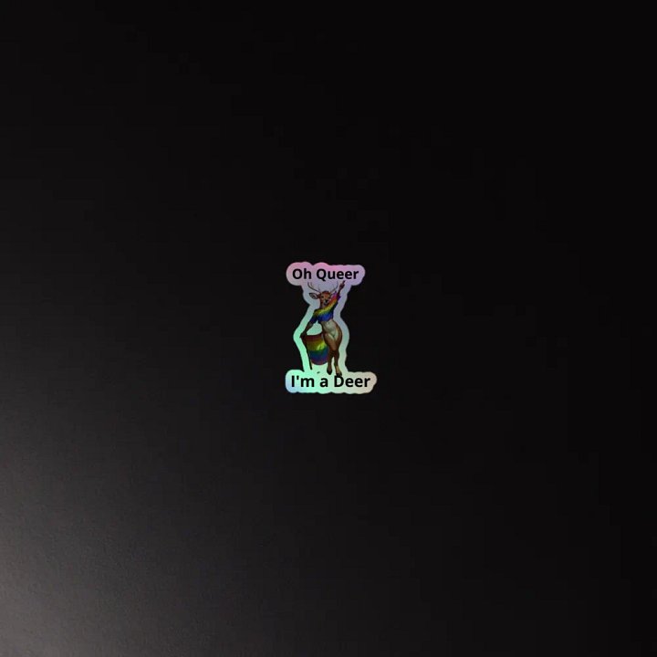 Queer Deer Holographic Sticker product image (4)