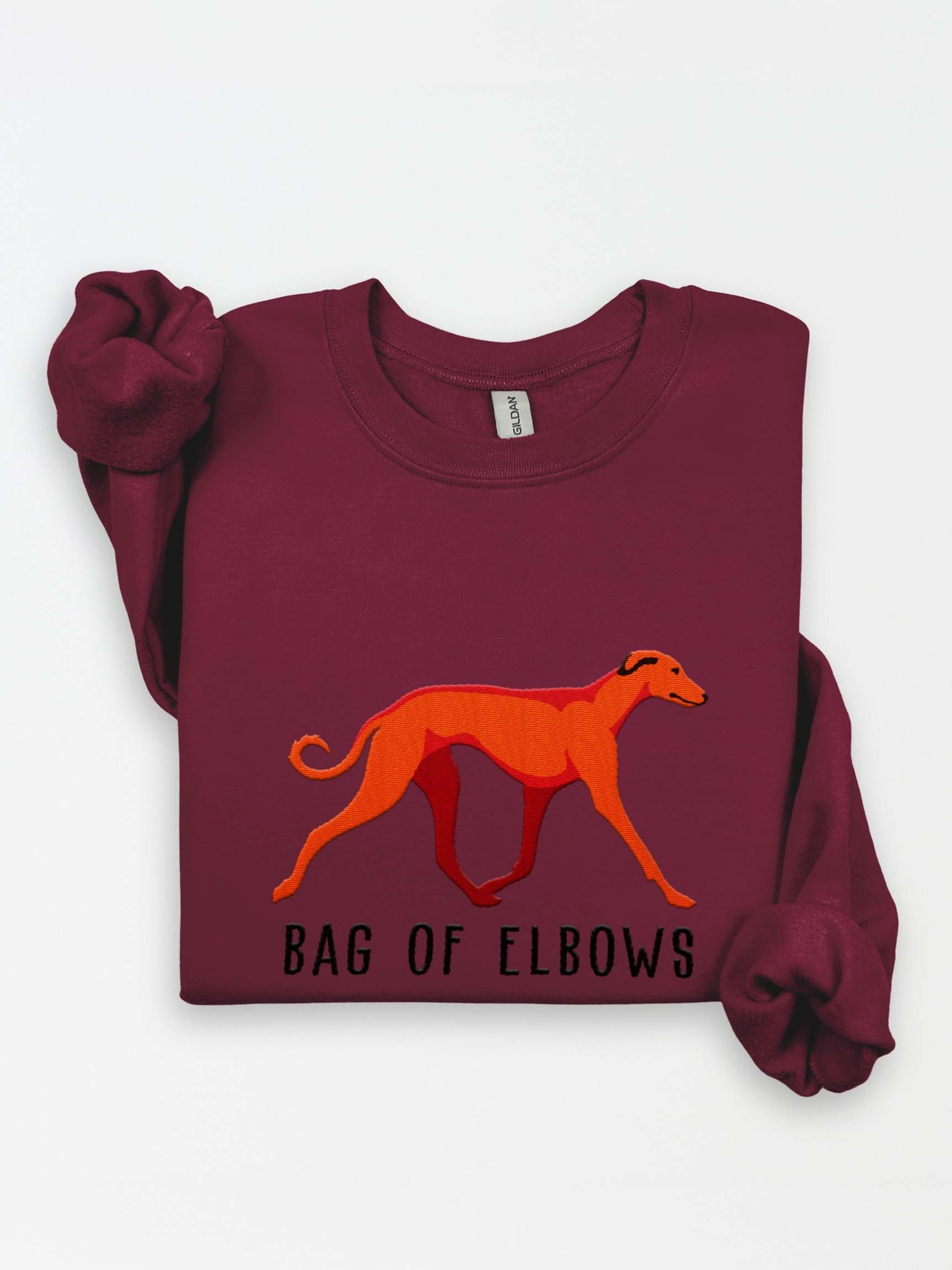 Bag of Elbows Sweatshirt(Embroidered) of a Sloughi(Red) product image (1)