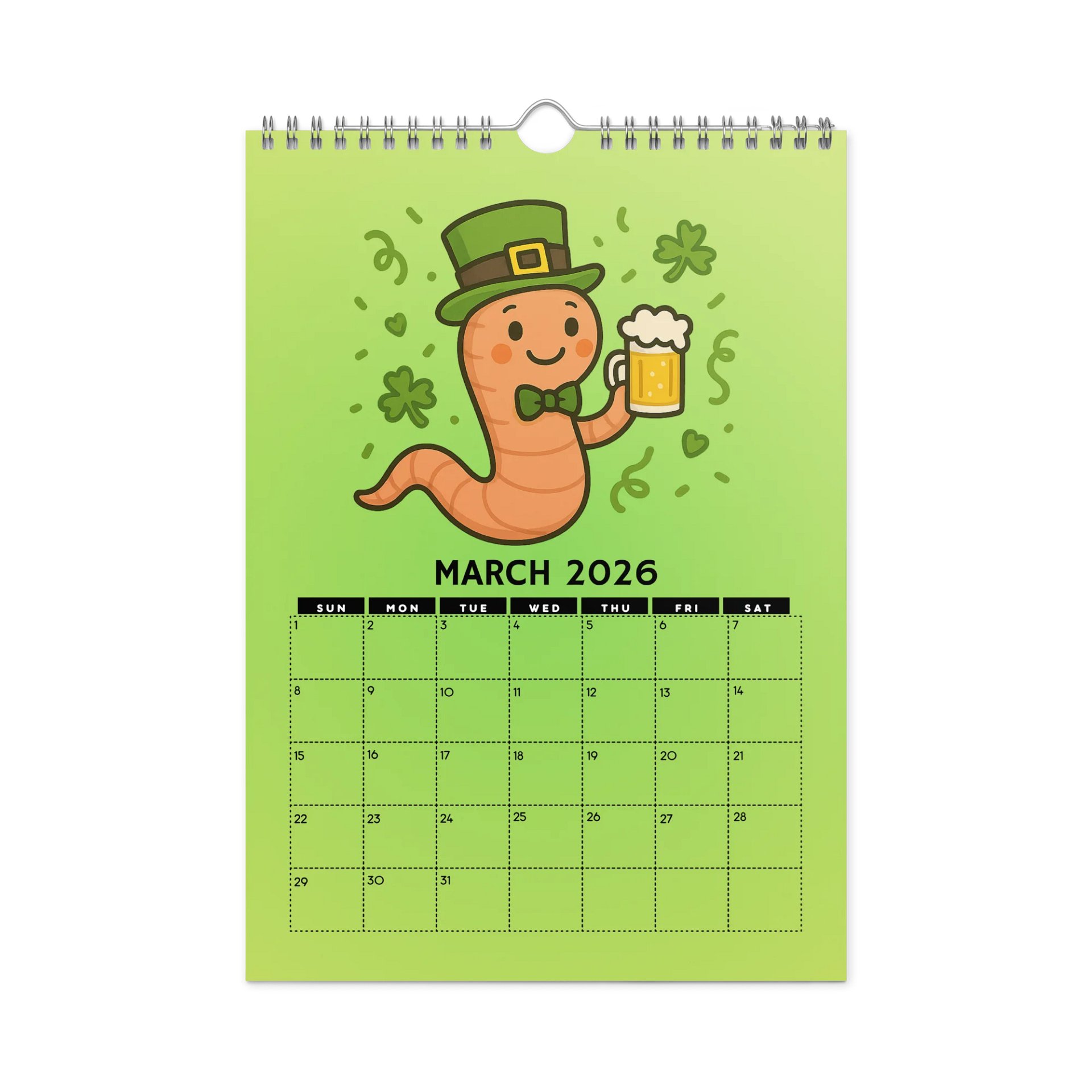 2026 Marcus the Worm Wall Calendar product image (3)