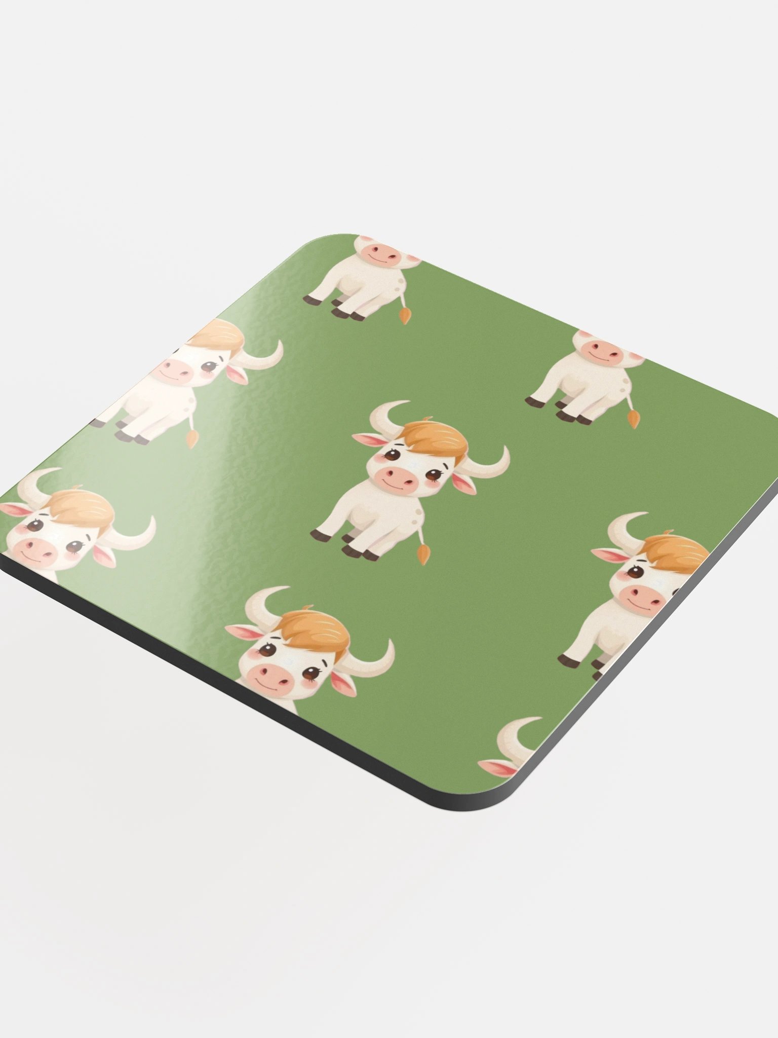 Charming Bull Glossed Cork Coaster product image (4)