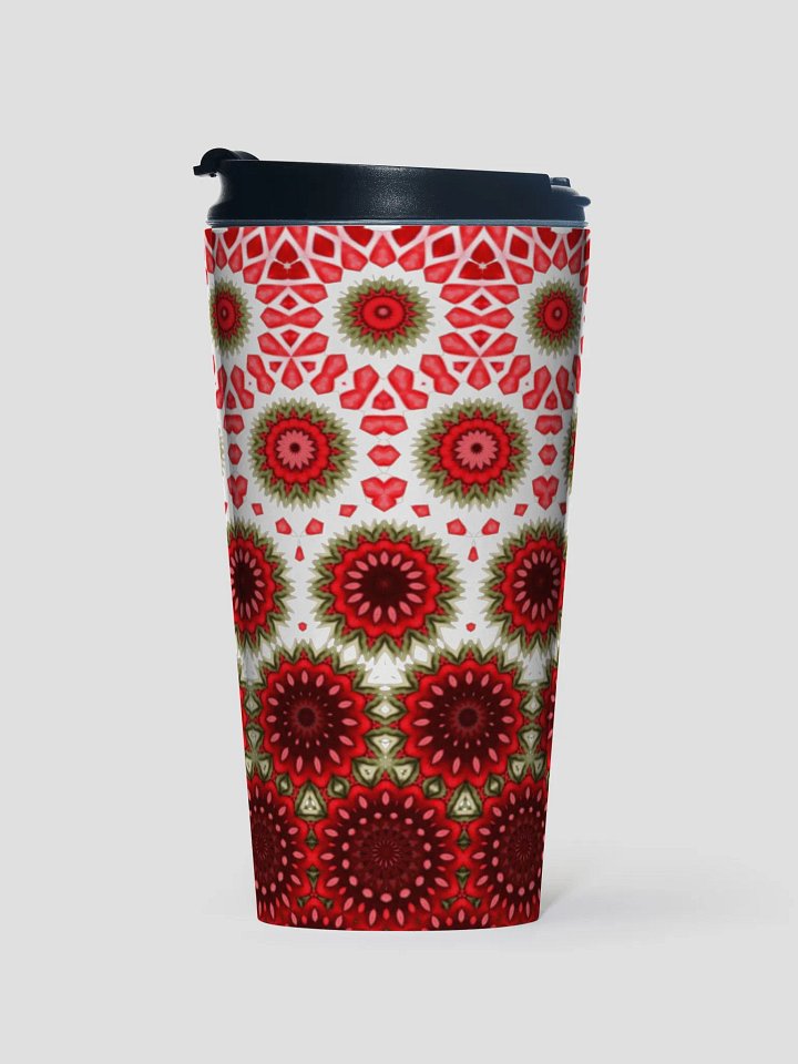 Red Green & White Daisy Travel Mug product image (1)