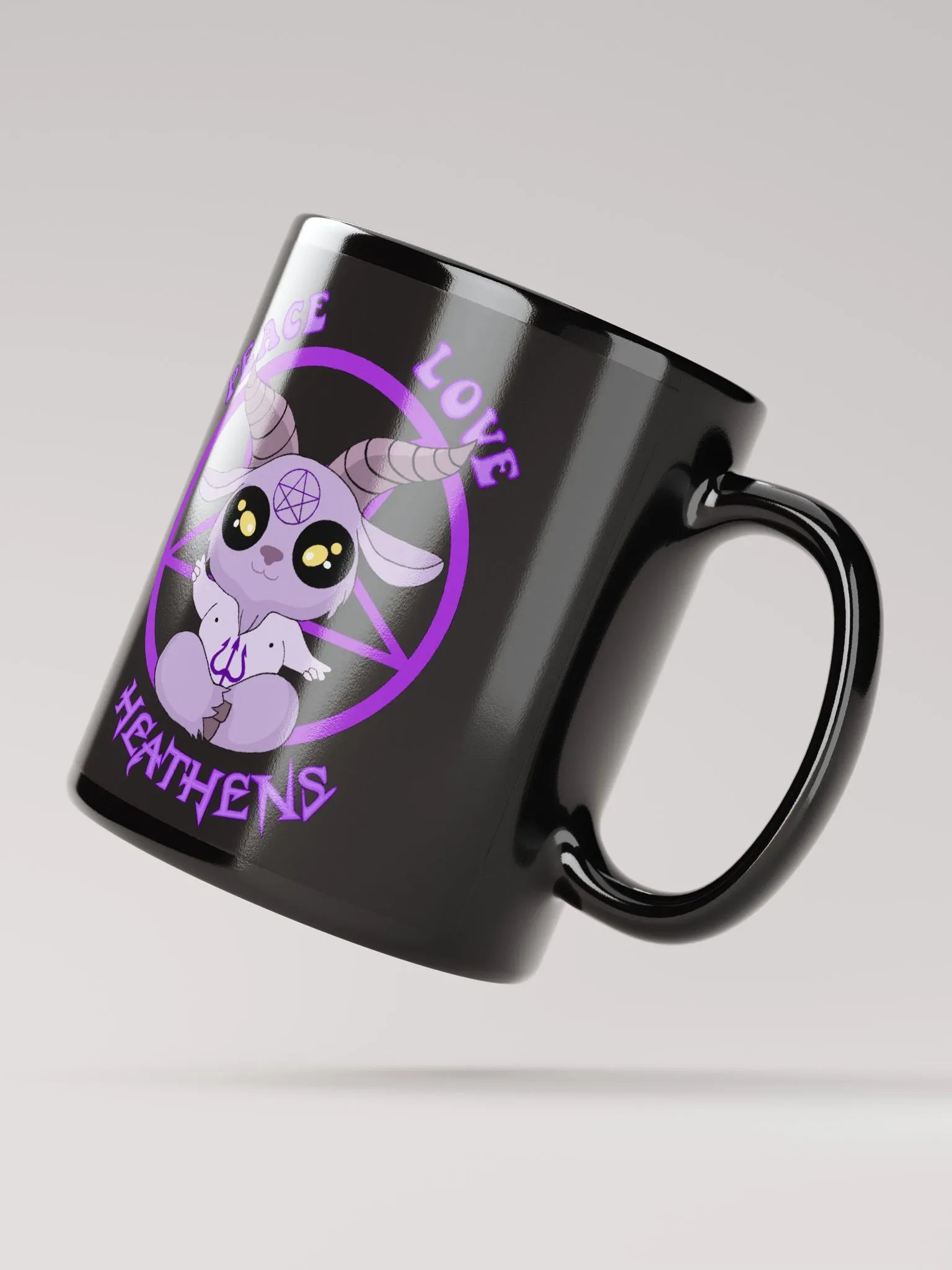 Peace, Love, and Heathens Mug - Purple product image (2)