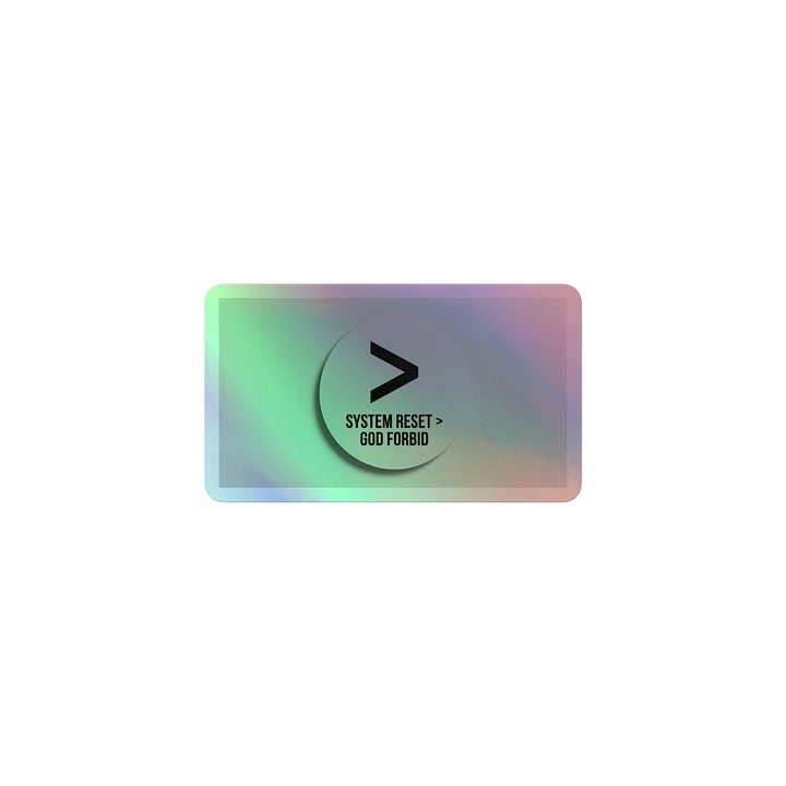 The "System Reset > God Forbid" Terminal Sticker product image (1)