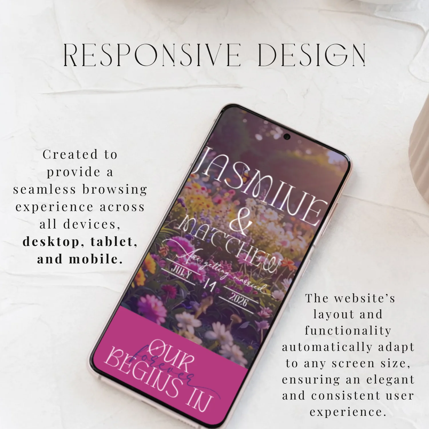 Garden in Bloom Wedding Website Template | Editable Canva Wedding Website RSVP | Floral Wildflower Wedding Invite | Digital Wedding Invitation product image (2)