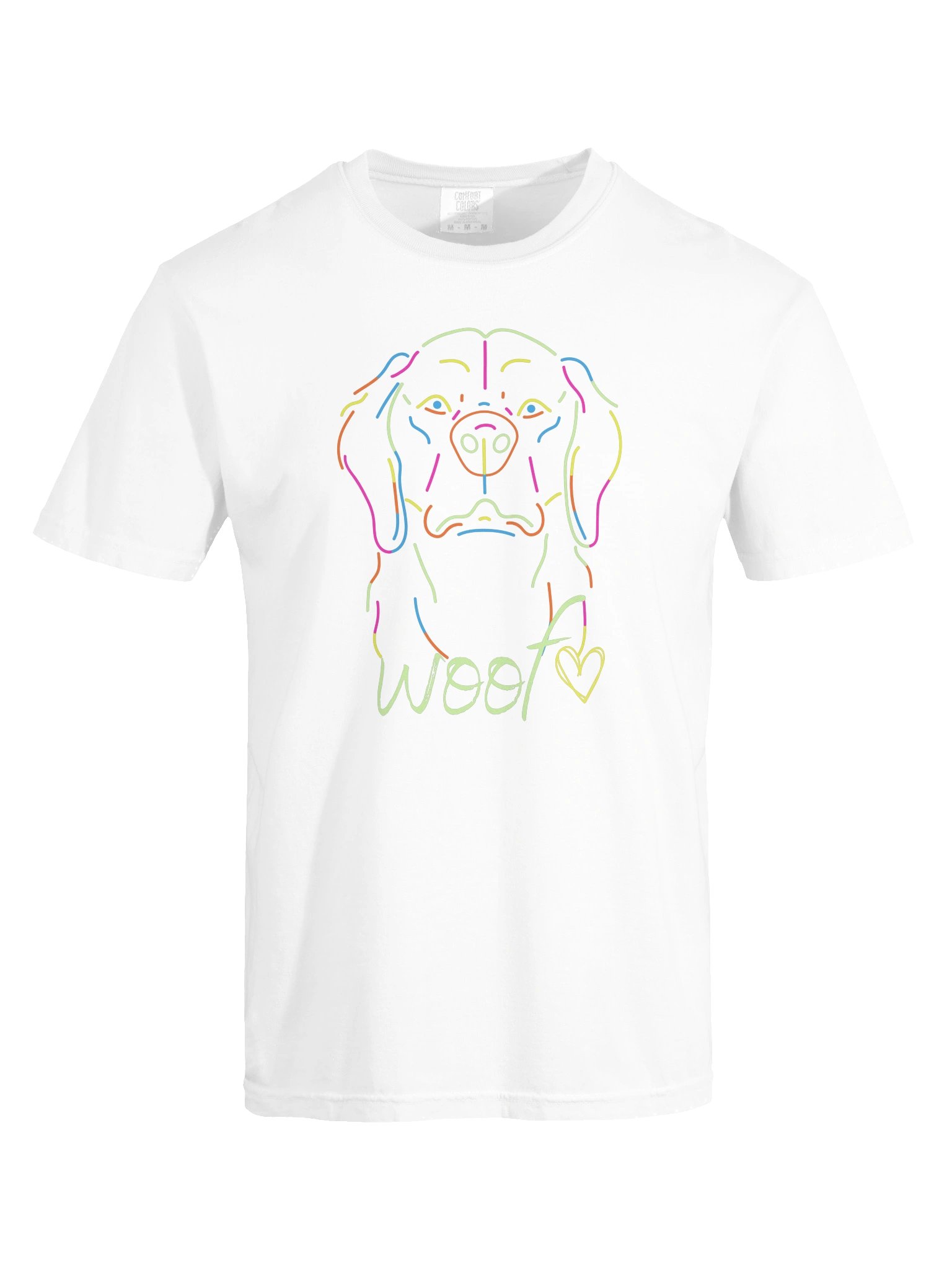 Neon Woof Dog - Line Art Tee product image (5)
