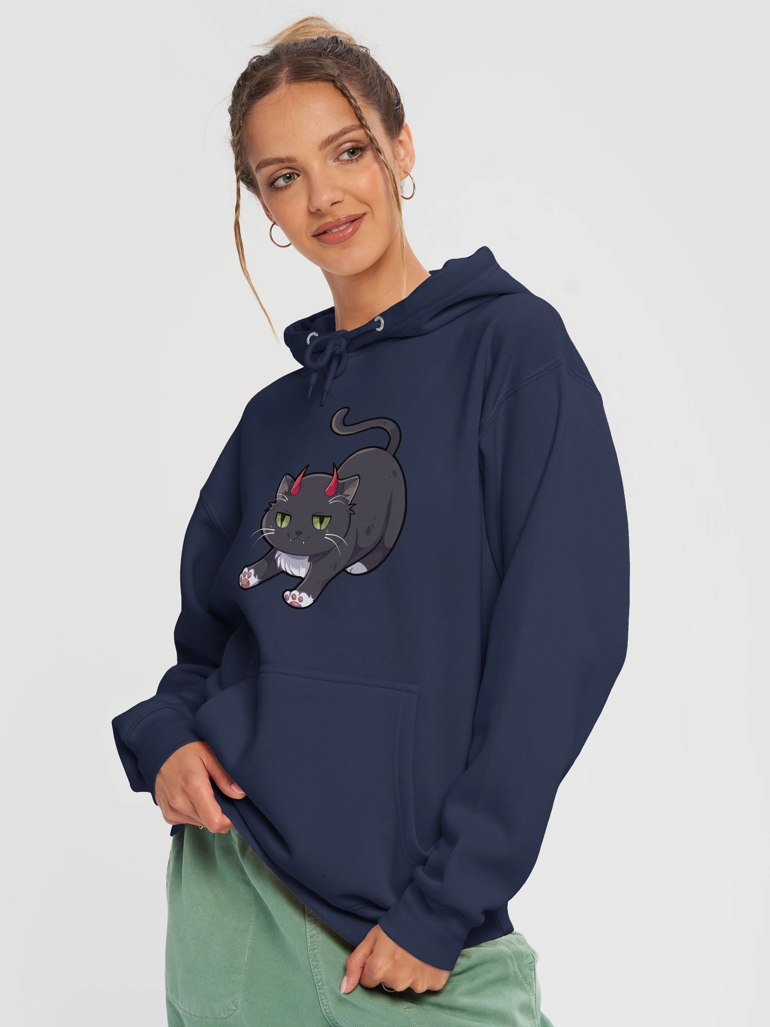 Harley Mischievous Kitty Pullover Hoodie product image (13)