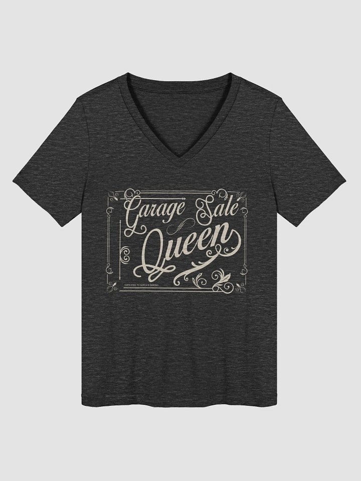 GARAGE SALE QUEEN (Ladies' V-Neck - Dark) product image (2)