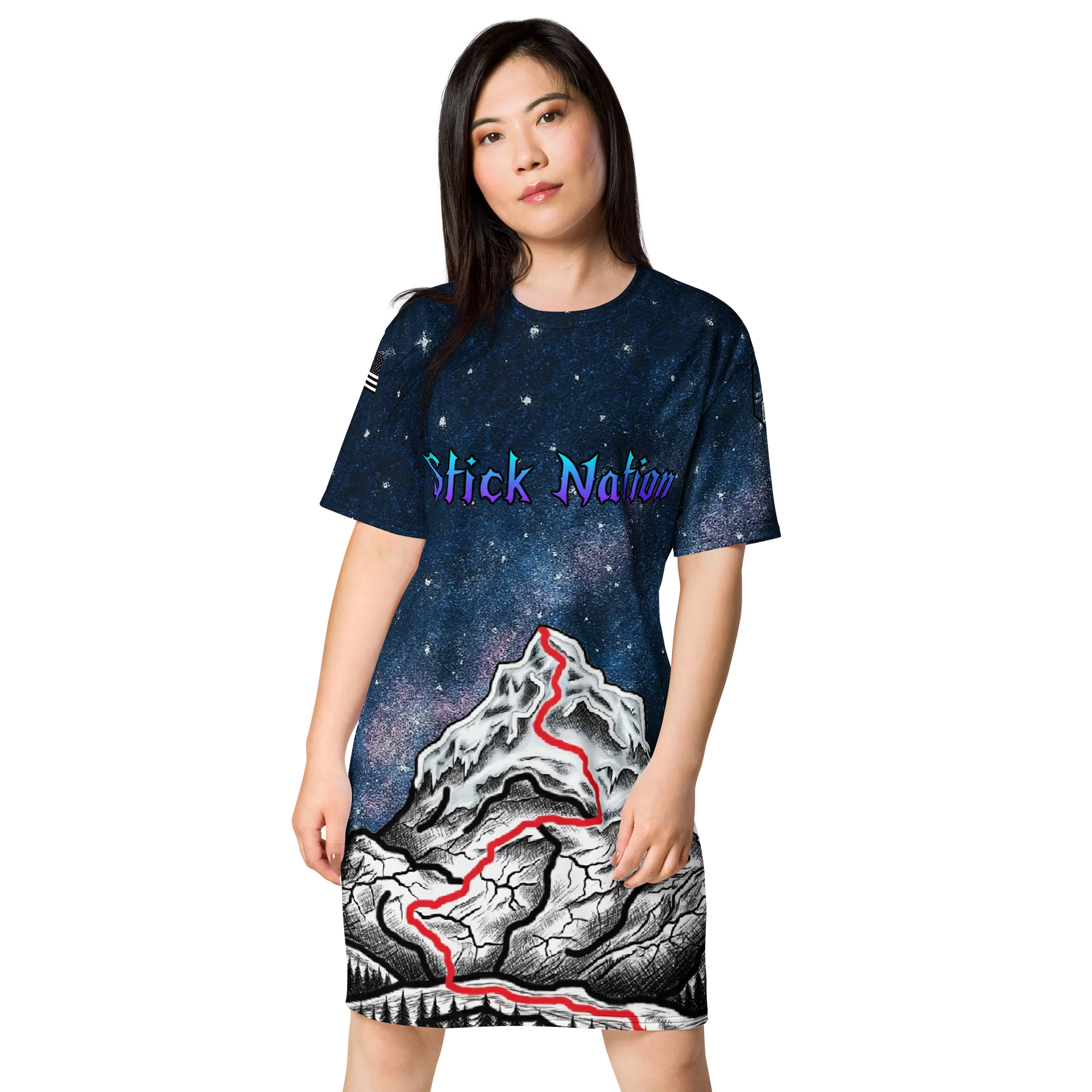Stick Nation T‑Shirt Dress product image (1)