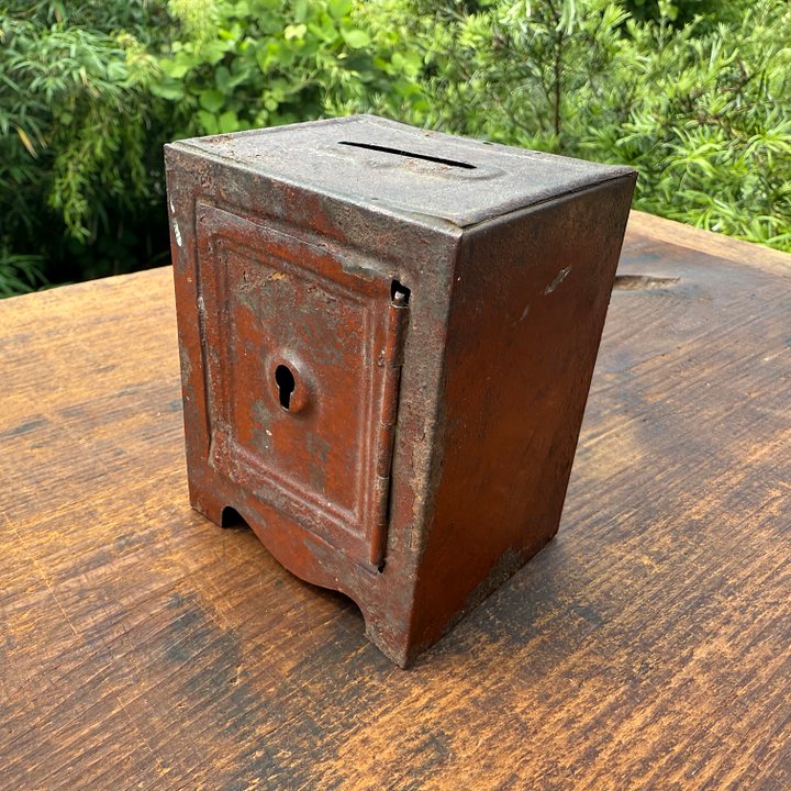 🎎 Japanese Tin Coin Bank — Mid-Showa Era — Japan Antique Roadshow product image (1)