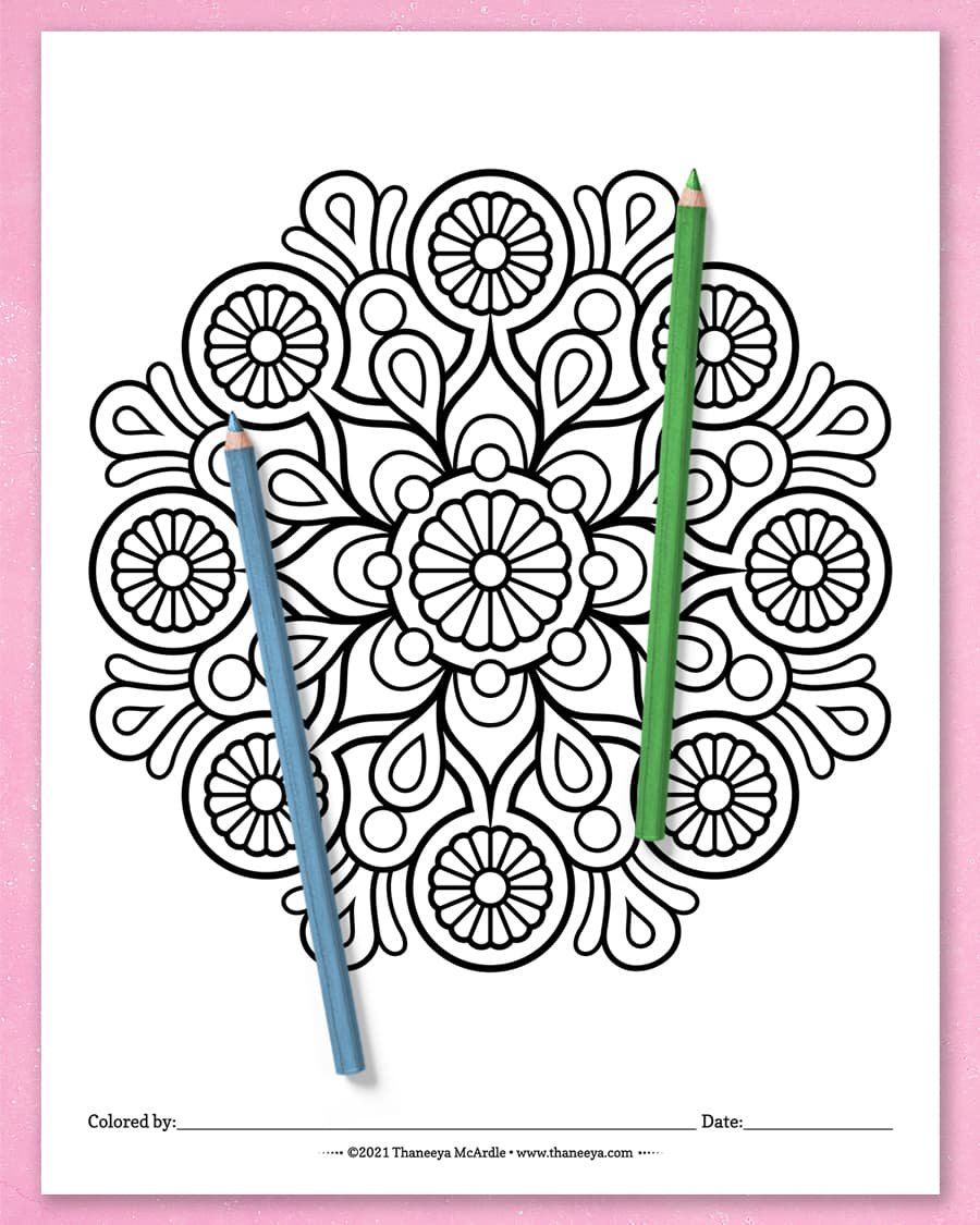 Easy Mandala Coloring Pages product image (3)