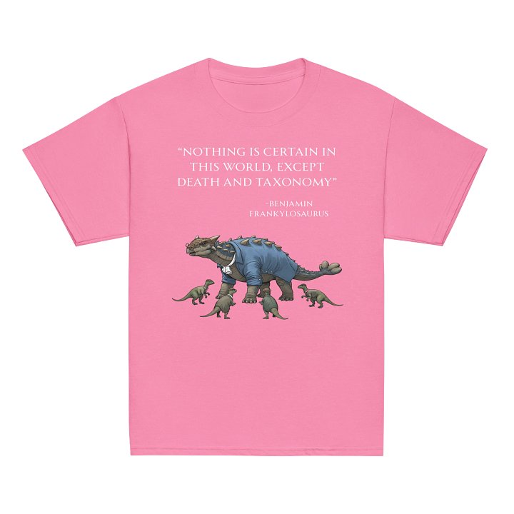 Benjamin Frankylosaurus - Death and Taxonomy Funny Historical Dino Shirt product image (17)