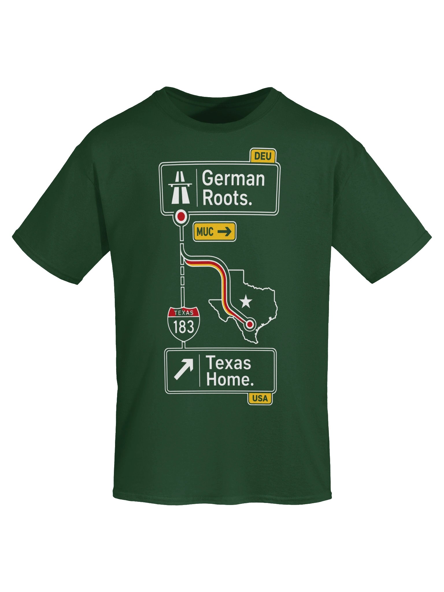 German Roots Texas Home Highway Sign Tee product image (35)