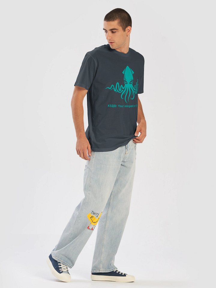 KSQD “Soundwave Squid” Premium Crew Neck Tee (Blue Squid) product image (2)