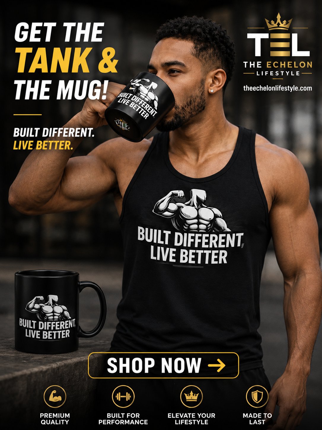 Muscle Tee | Built Different; Live Better product image (1)