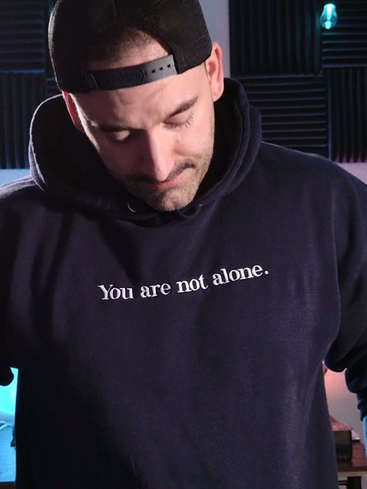 "You are not alone." - Happy Hoodie (Embroidered) product image (1)