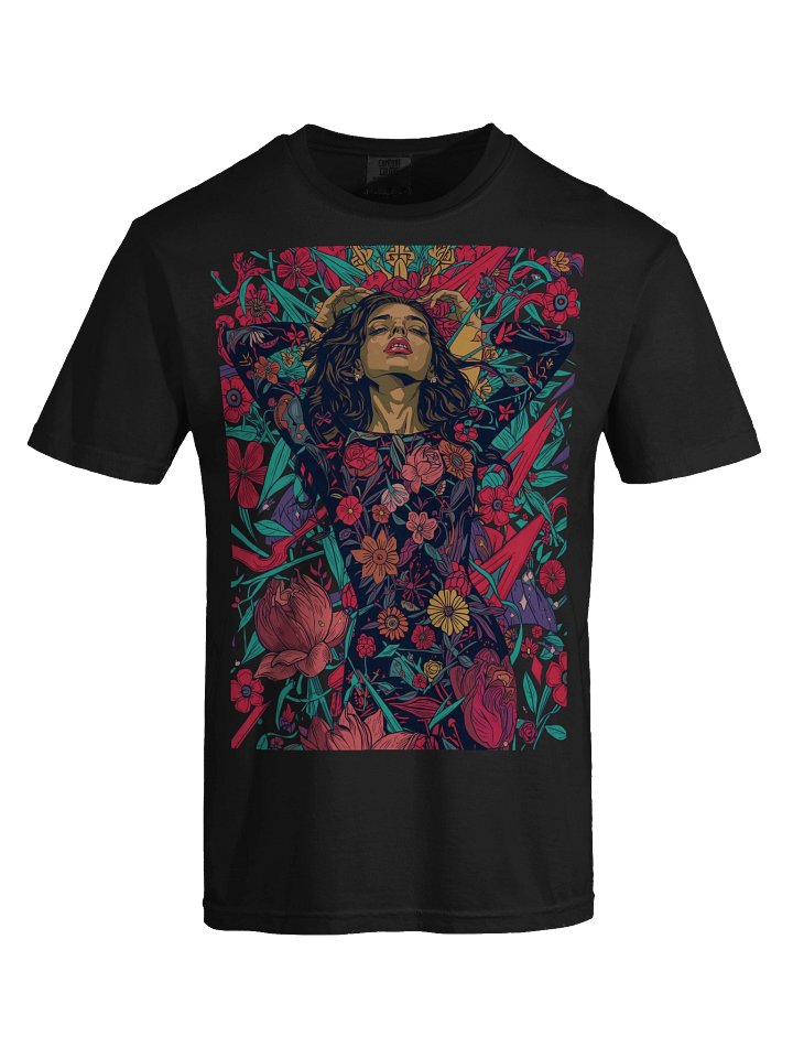 Floral Goddess Illustration Heavyweight Tee product image (2)