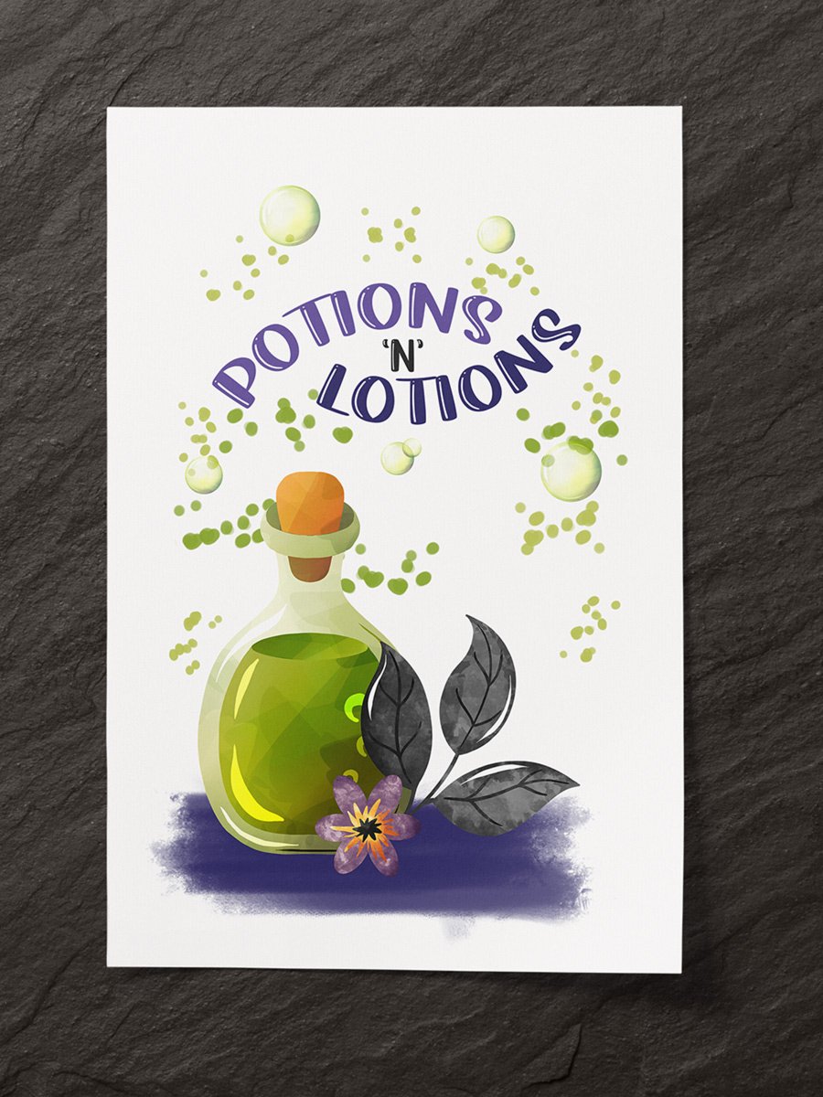 Potions and Lotions Halloween Print product image (1)