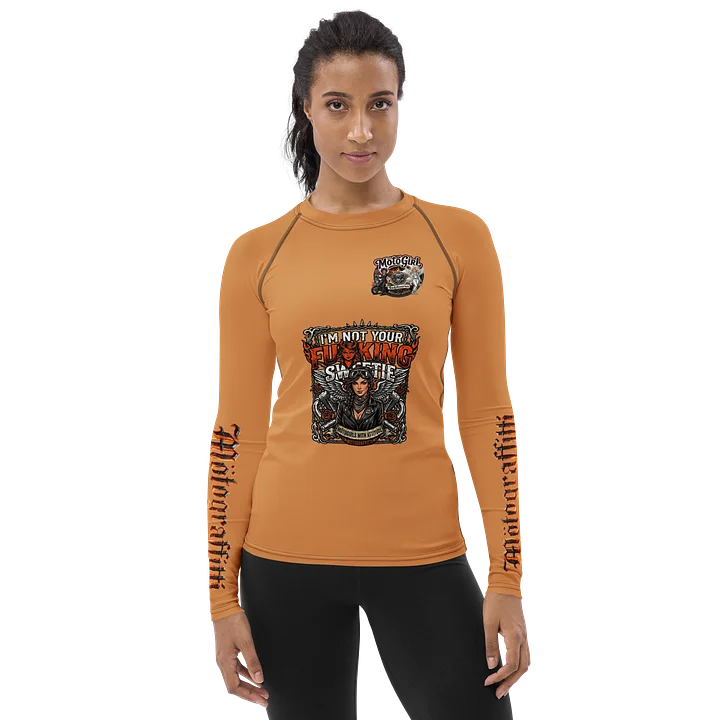 Women's MötoGraffitti Not Your Sweetie Long Sleeve "Rash Guard"Tee Safety Orange product image (1)