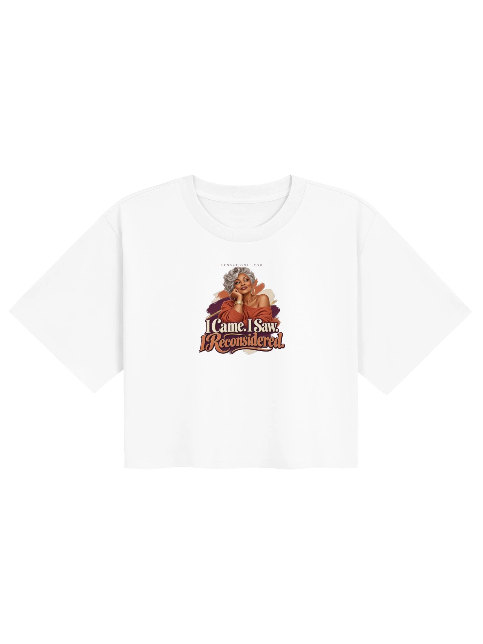 I Came. I Saw. I Reconsidered. Crop Tee product image (1)