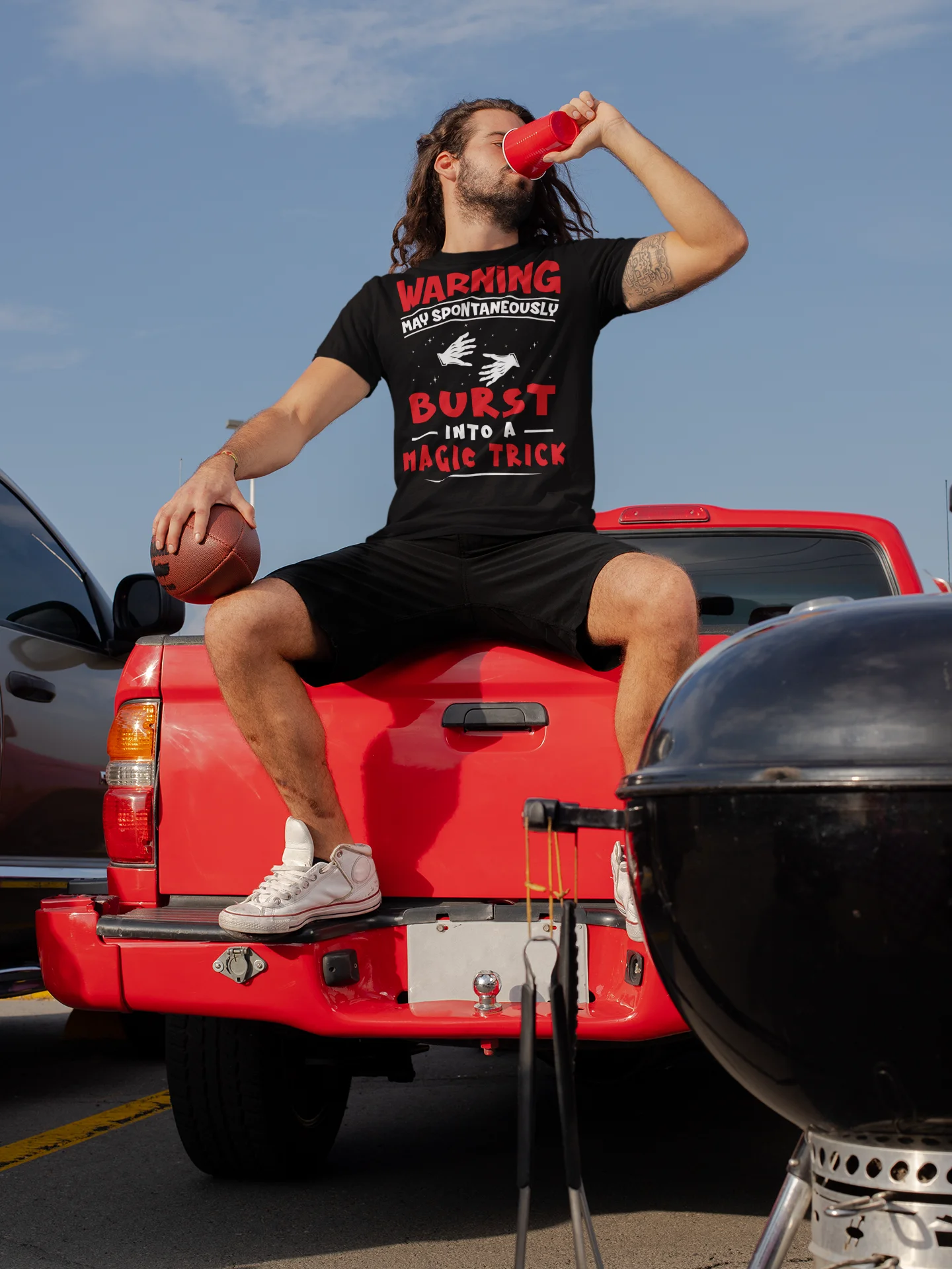 Warning: May Spontaneously Burst Into a Magic Trick Tee product image (2)