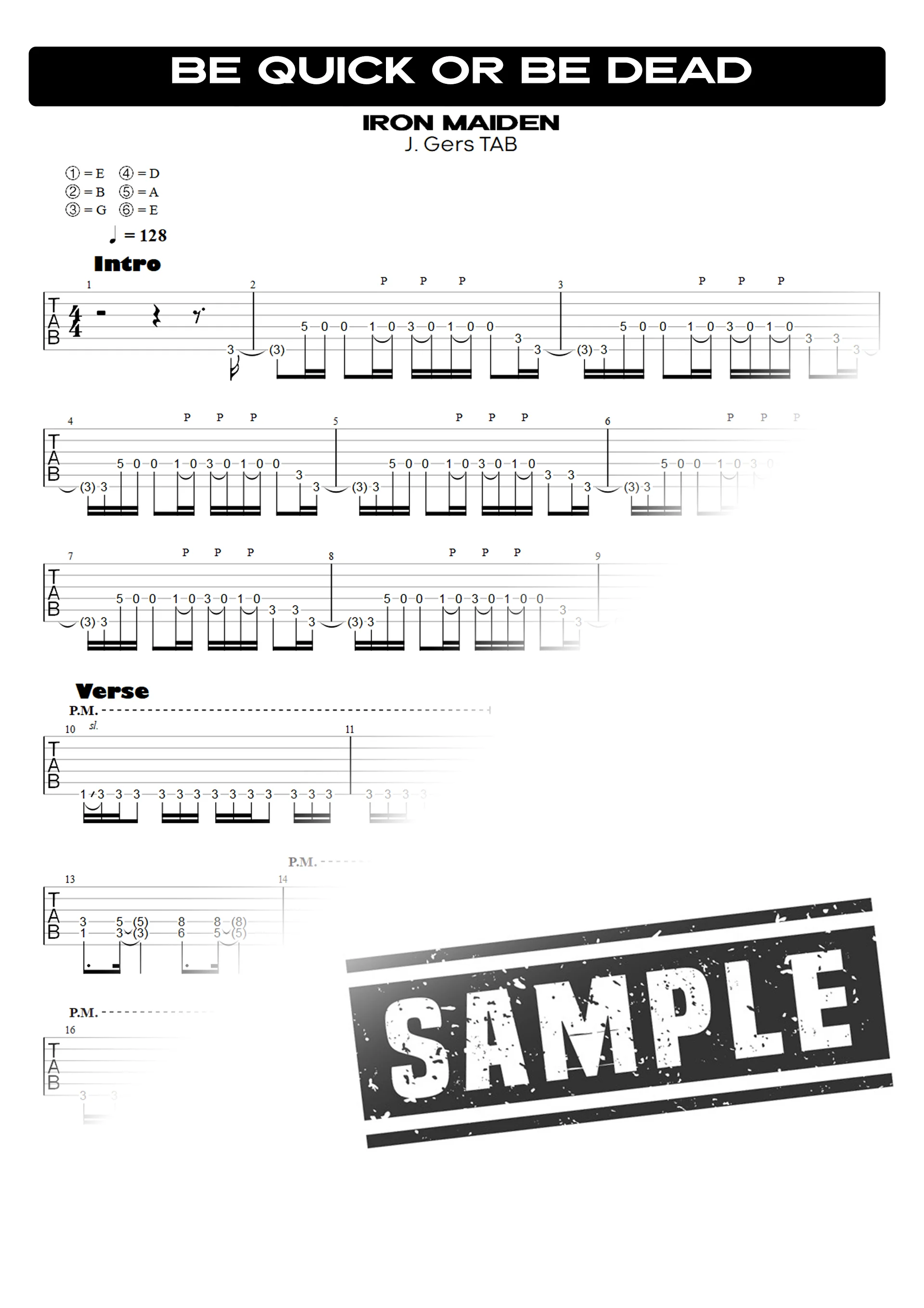 Be Quick Or Be Dead | PDF Tab + Guitar Pro | Iron Maiden product image (3)