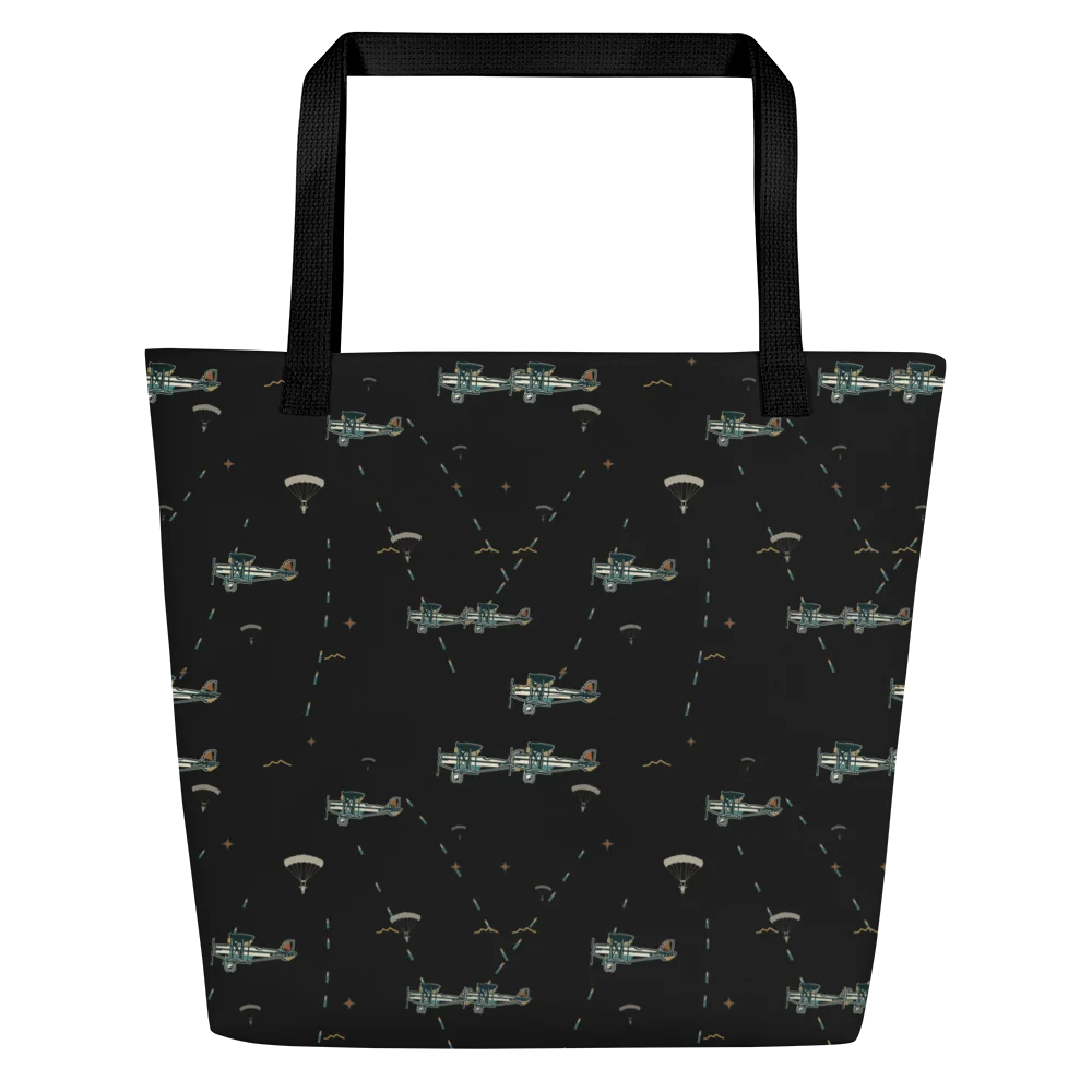 secretless-orbitfair-biplane-paratrooper-seamproof-medium-tote-black-cream-brass product image (1)