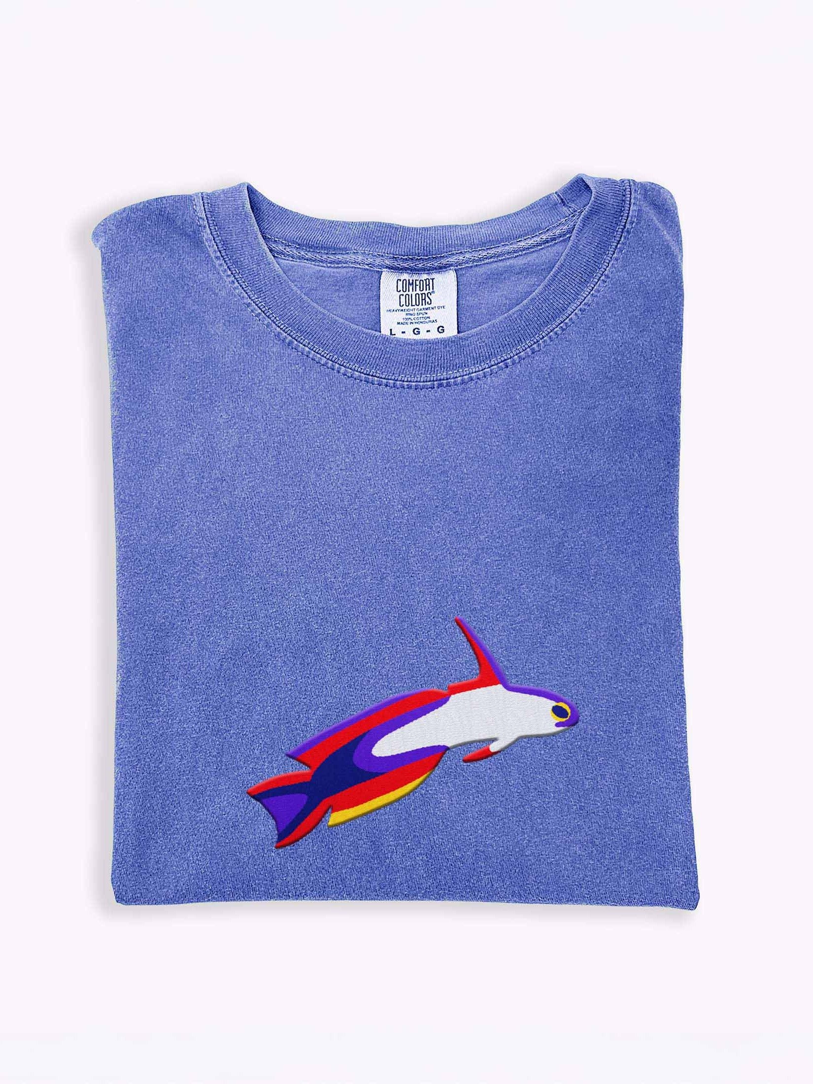 Purple Firefish Goby Embroidered Shirt | Reef Aquarium Fish Embroidery Tee | Saltwater Marine Fish Apparel product image (1)
