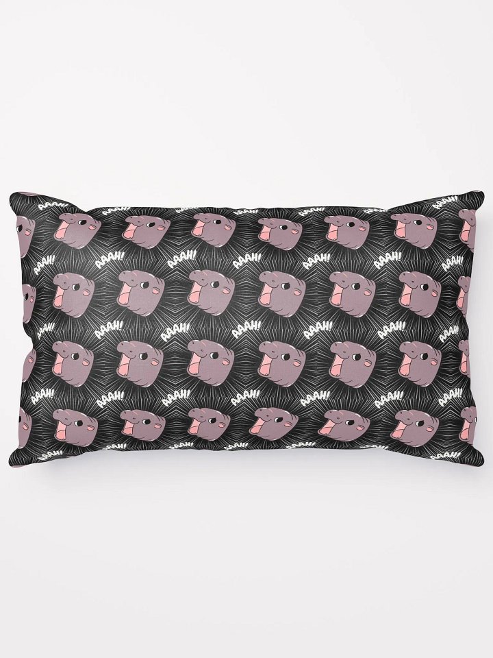 MOODENG'S BLACK AAAH! PILLOW! product image (1)