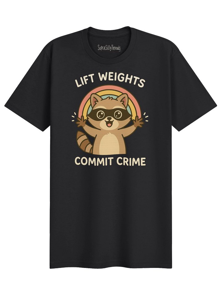 Lift Weights, Commit Crime Raccoon Tee product image (2)