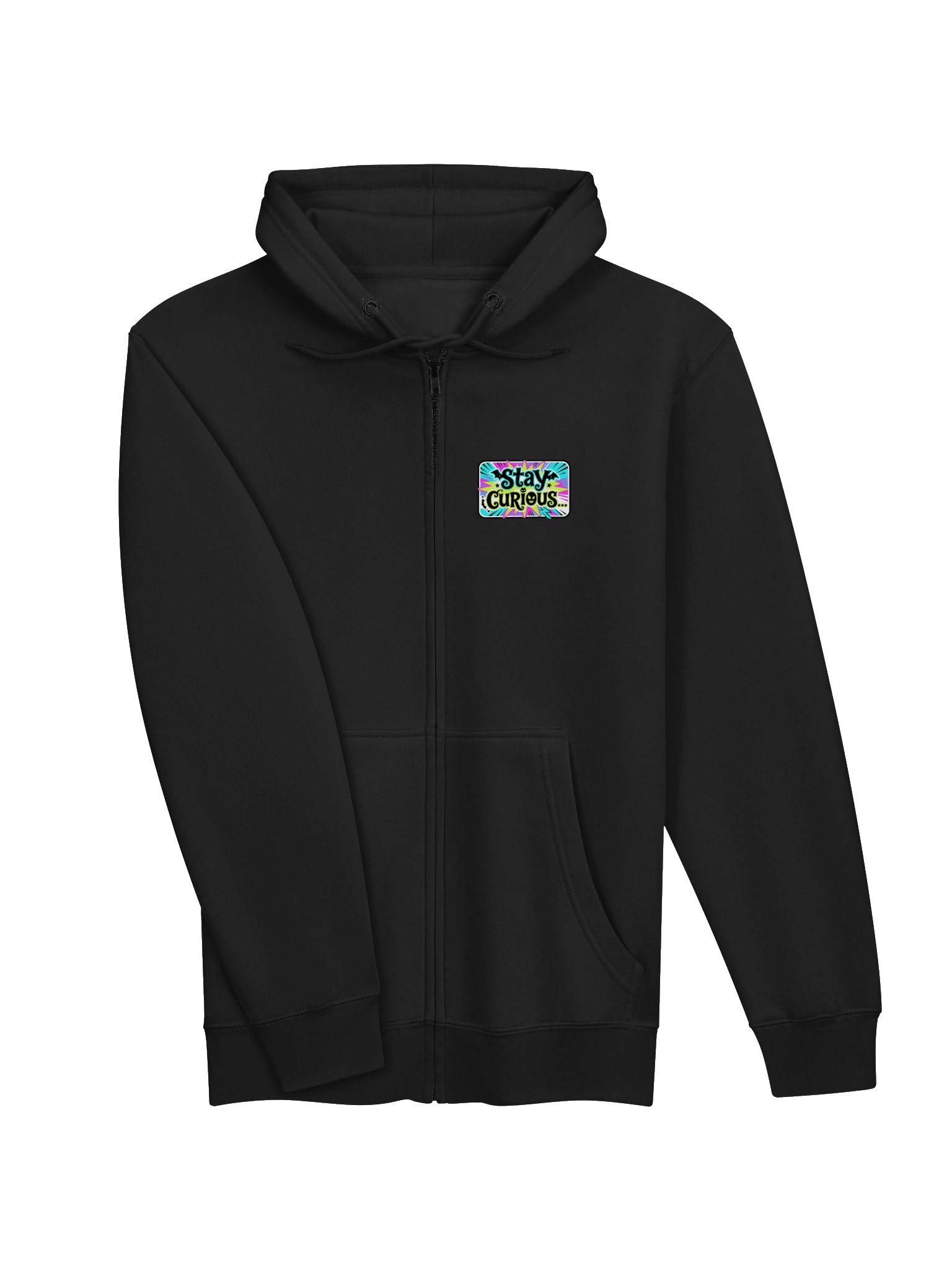 Stay Curious and Tune In Neon Zip Hoodie product image (3)