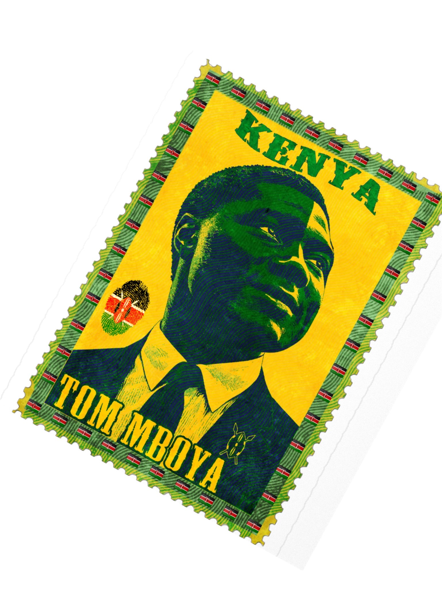 Tom Mboya Vintage Postage Stamp Sticker | Kenya Pan-African product image (5)