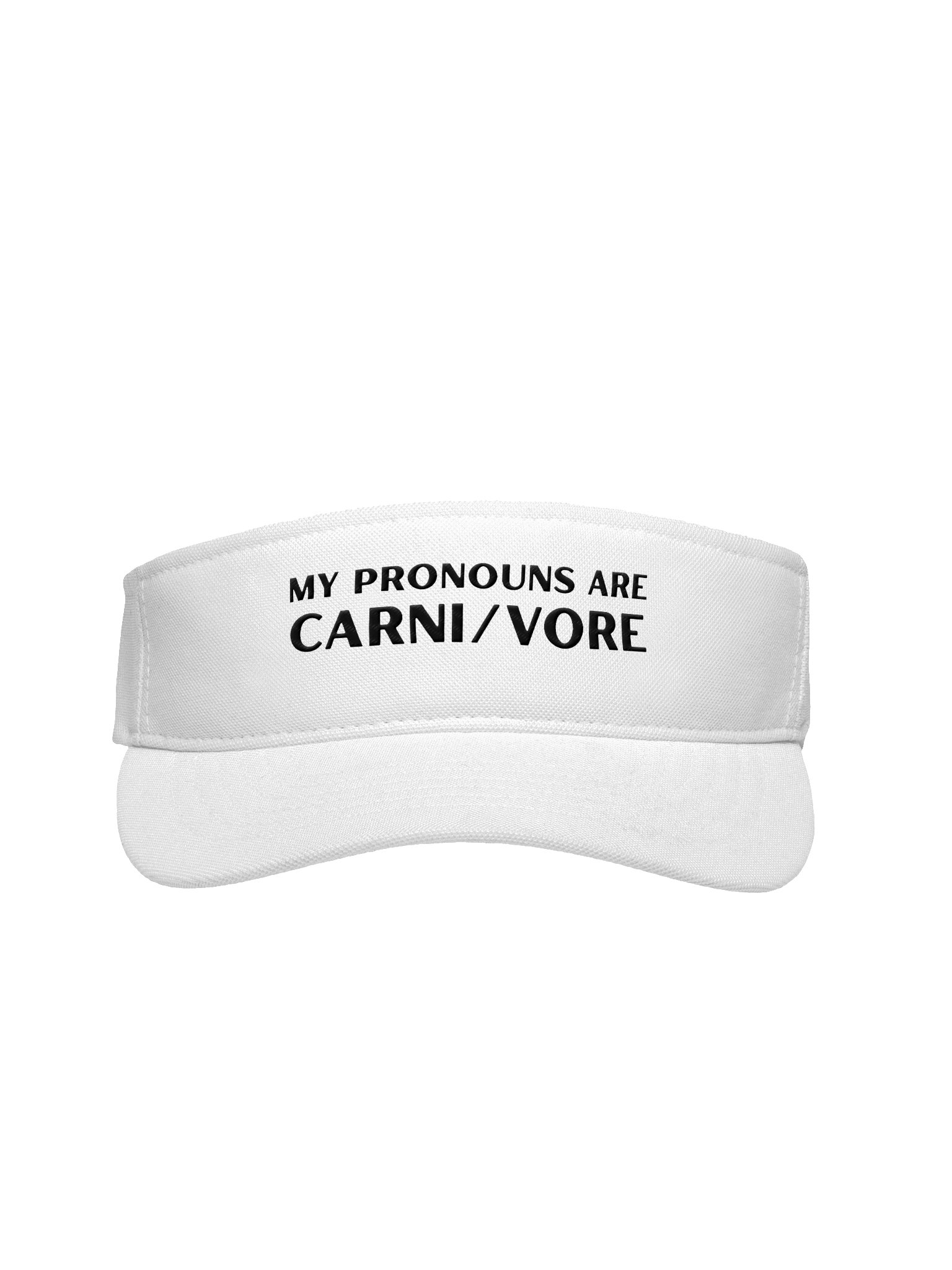 White Visor - My Pronouns Are Carnivore product image (2)