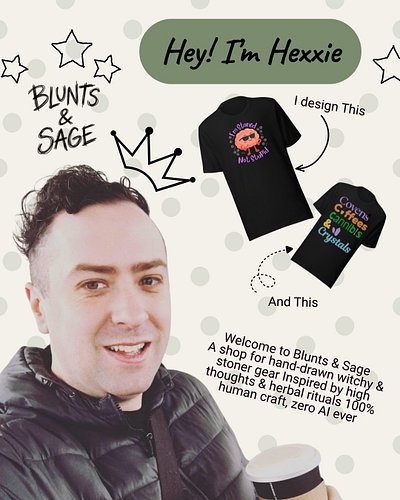 hey, I’m Hexxie (all pronouns)! 🌿✨

welcome (or welcome back) to Blunts & Sage!

I’m a 39yo self-taught artist drawing out of...