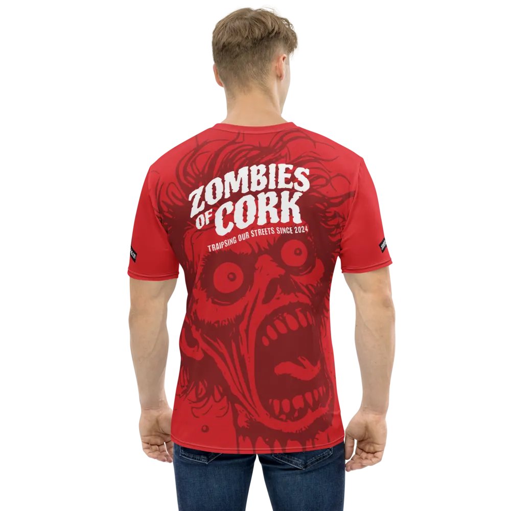 Zombie Floating Head Allover Print T-Shirt (Blood Red Version) product image (2)