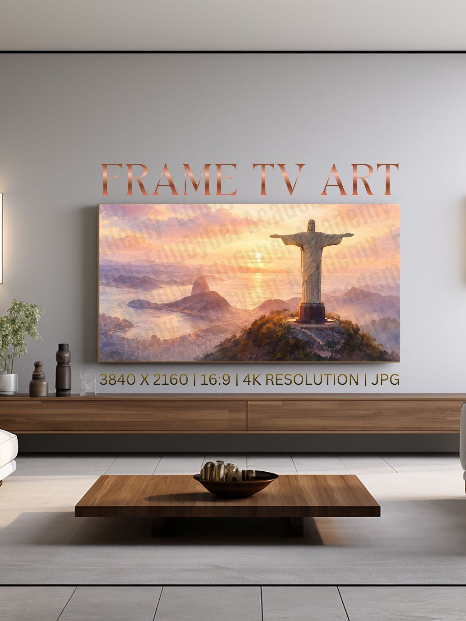 New Wonders of the World Christ the Redeemer Frame TV Art Brazilian Statue Catholic Church Gift and Décor Desktop Laptop Wallpaper Background Image product image (7)