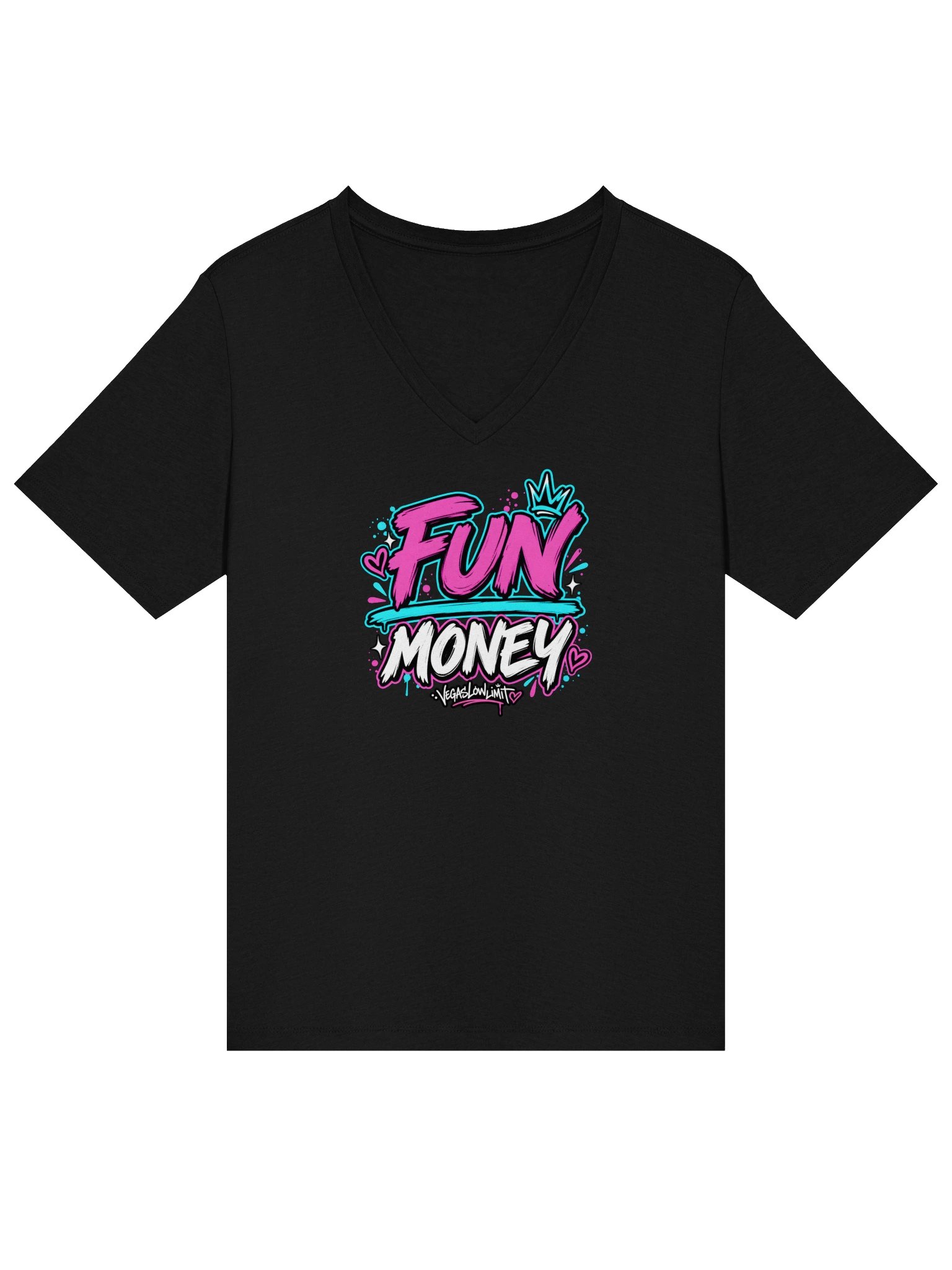 FUN / MONEY Ladies V-Neck product image (2)