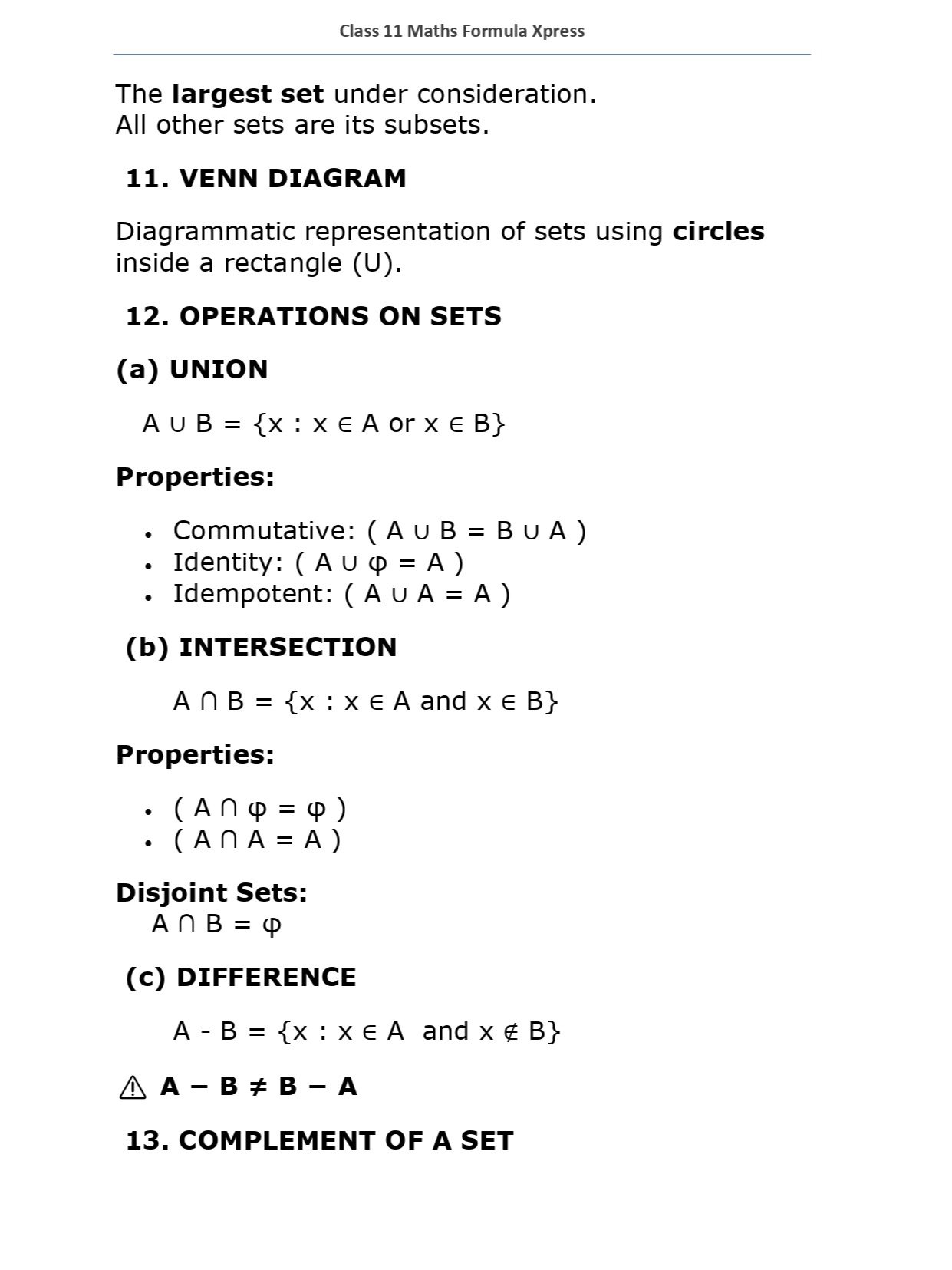 Class 11 Maths Formula Xpress product image (5)