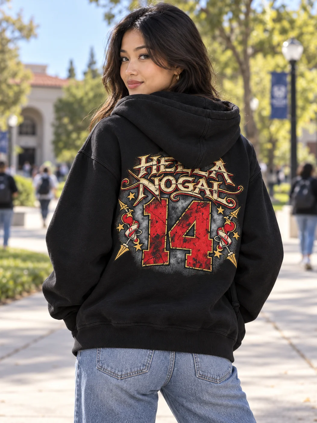 Women’s Heavyweight Eagle Heart Premium Zip-Up Hoodie product image (9)