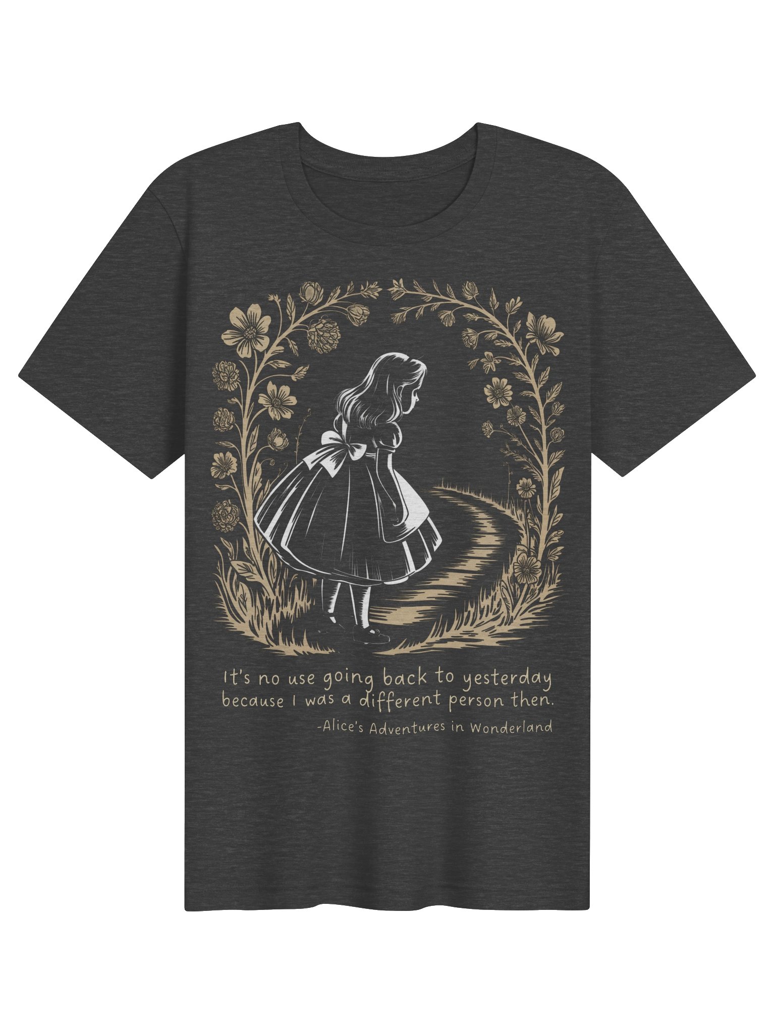 Alice in Wonderland Shirt, Different Person Quote Tee, Lewis Carroll Literary Graphic product image (2)