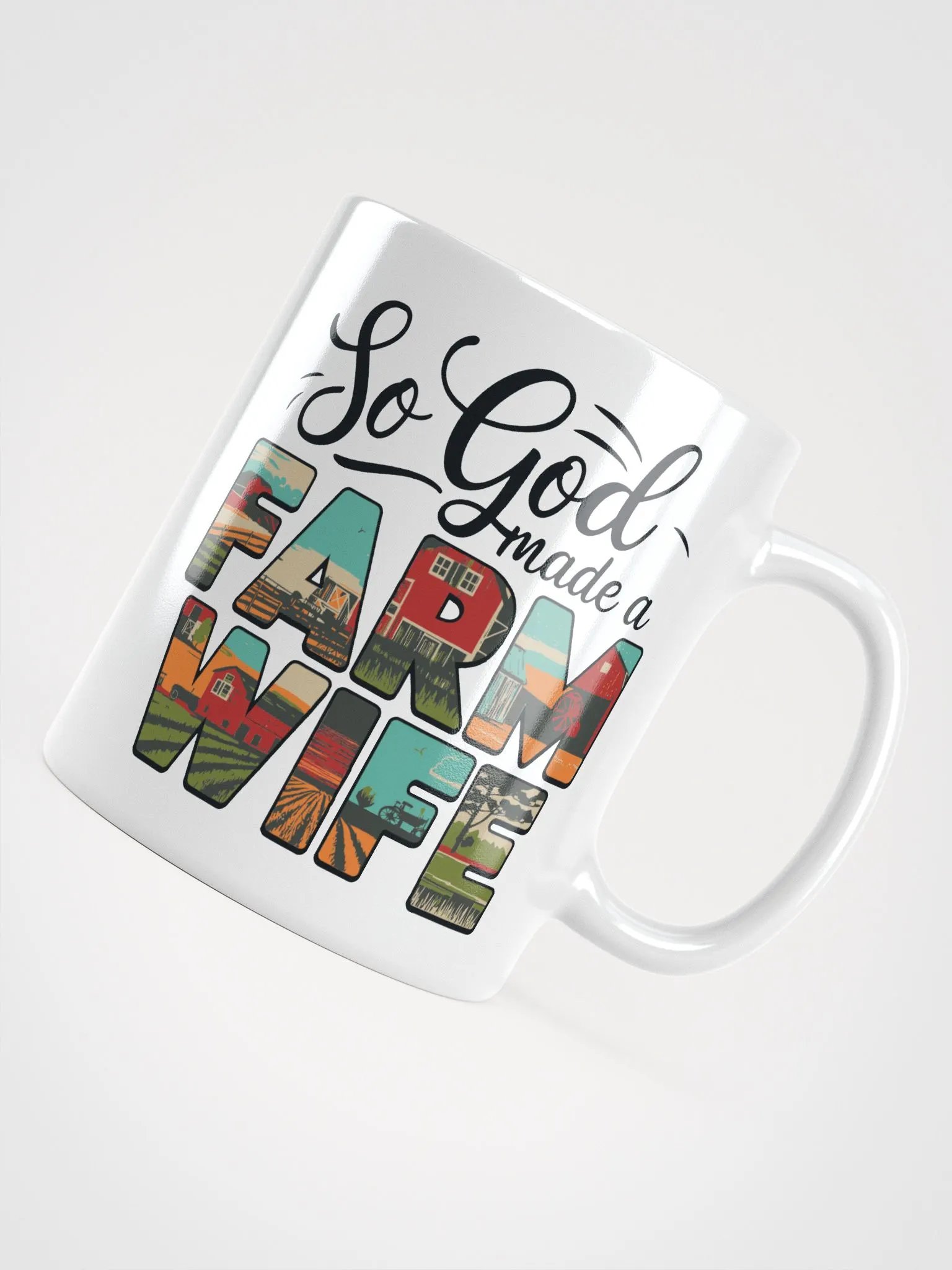 Farm Wife White Glossy Mug product image (12)