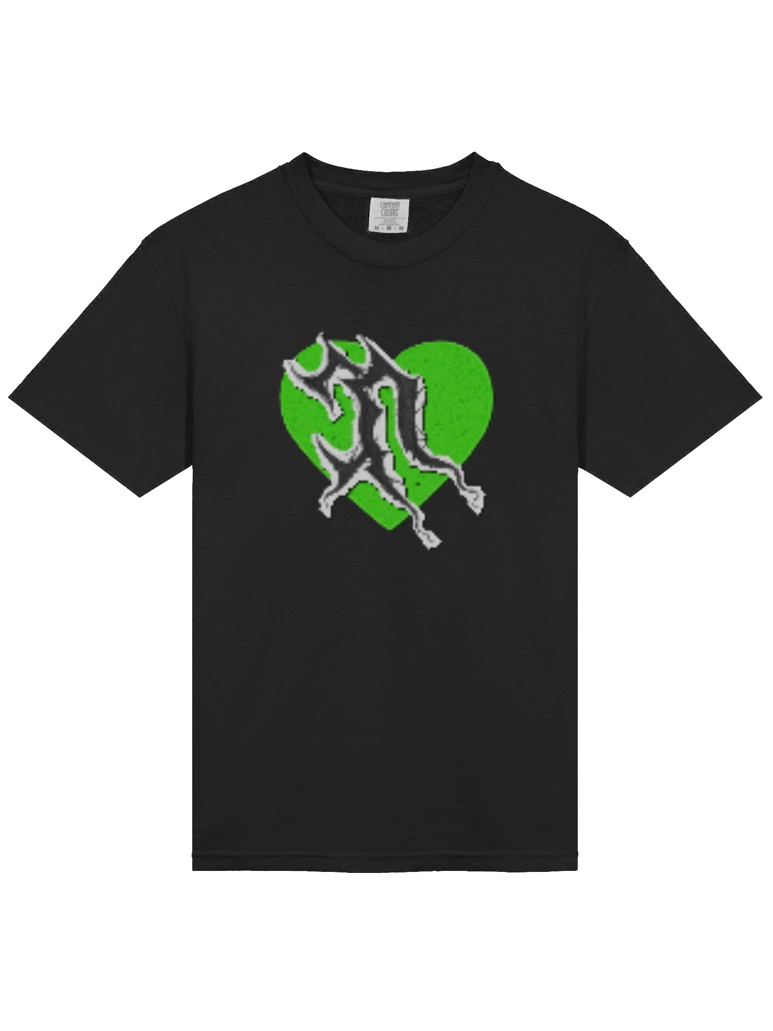 Mystical Necro Heart Green Heart T-Shirt product image (3)
