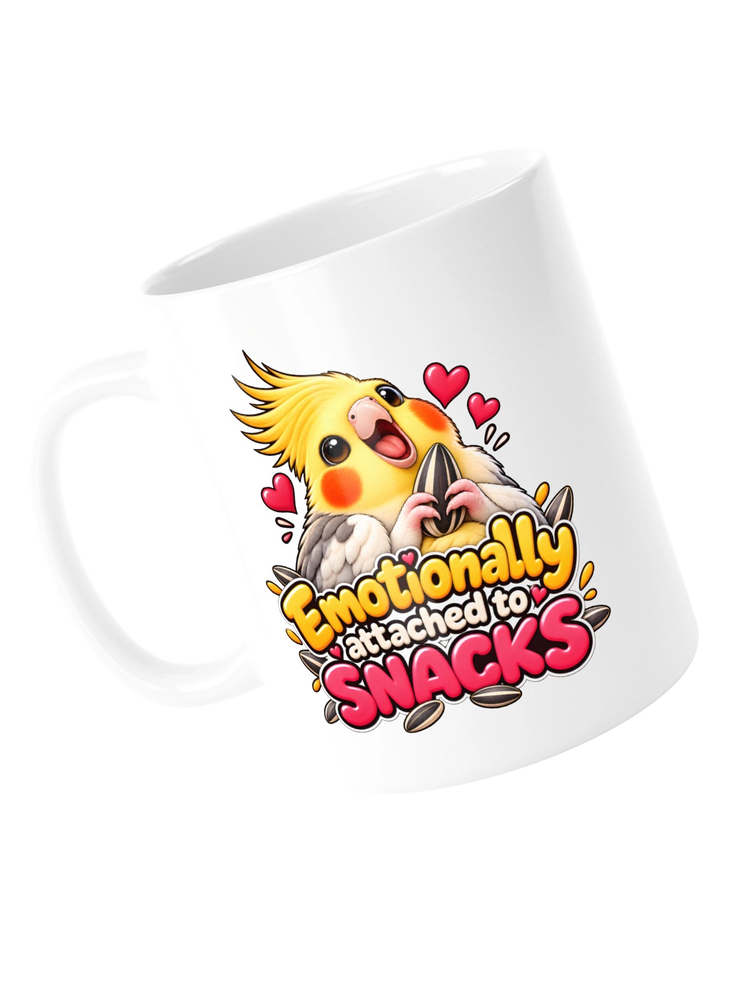 Emotionally Attached to Snacks – Funny Cockatiel Mug product image (15)