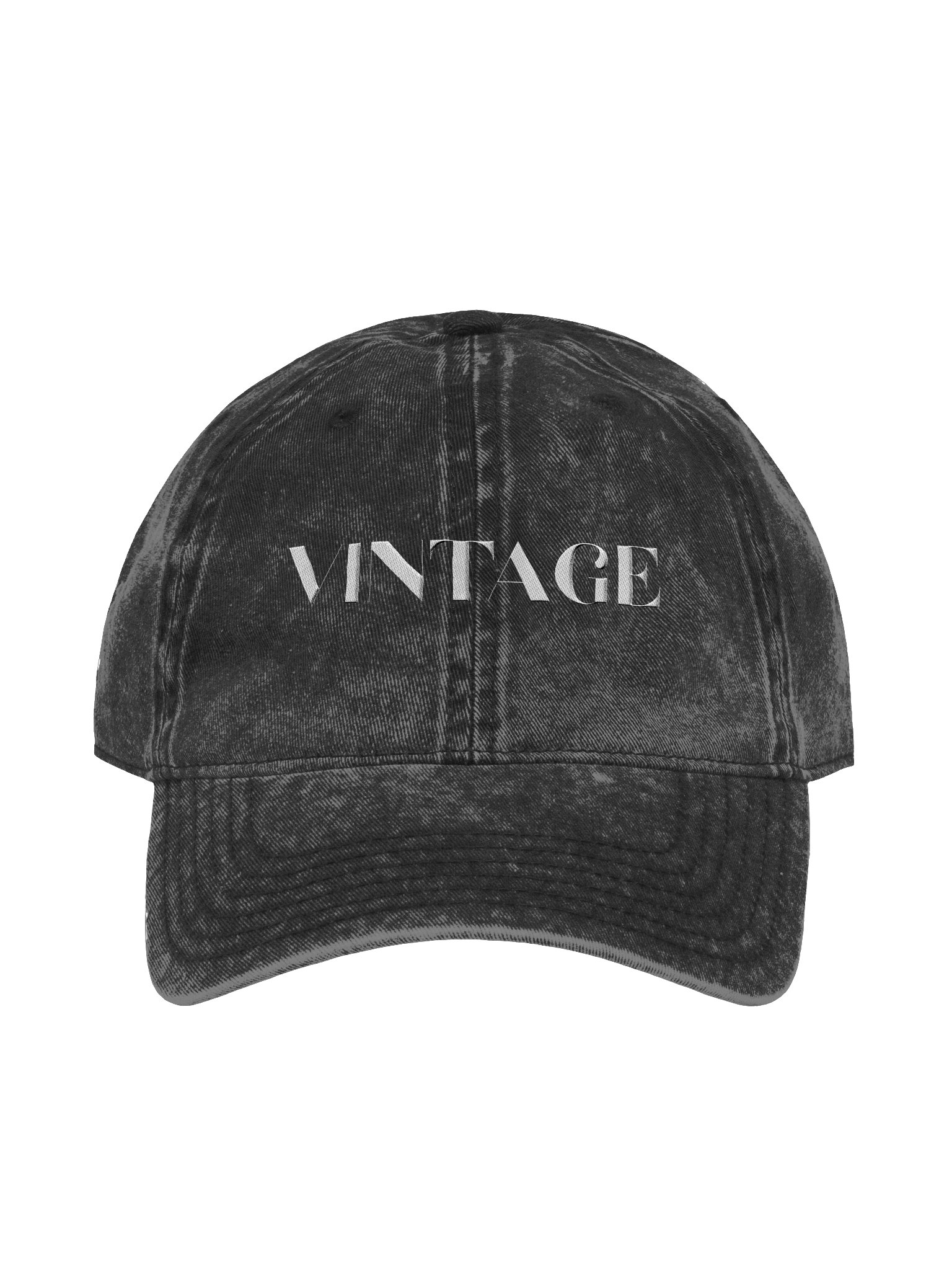 Vintage Cap — Washed Denim, Serif Front Print product image (6)