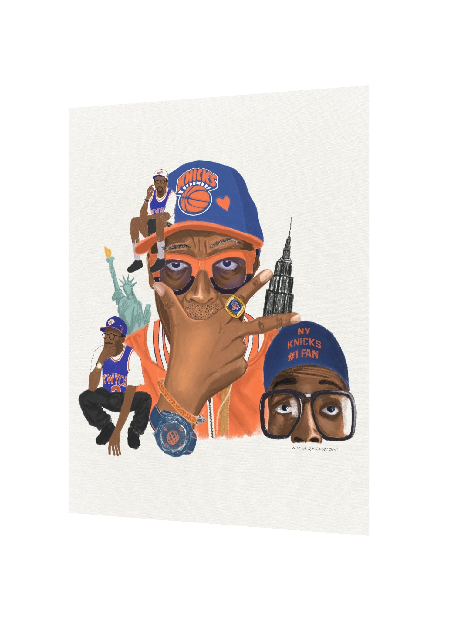 SPIKE LEE :NY KNICKS #1 FAN PRINT product image (2)