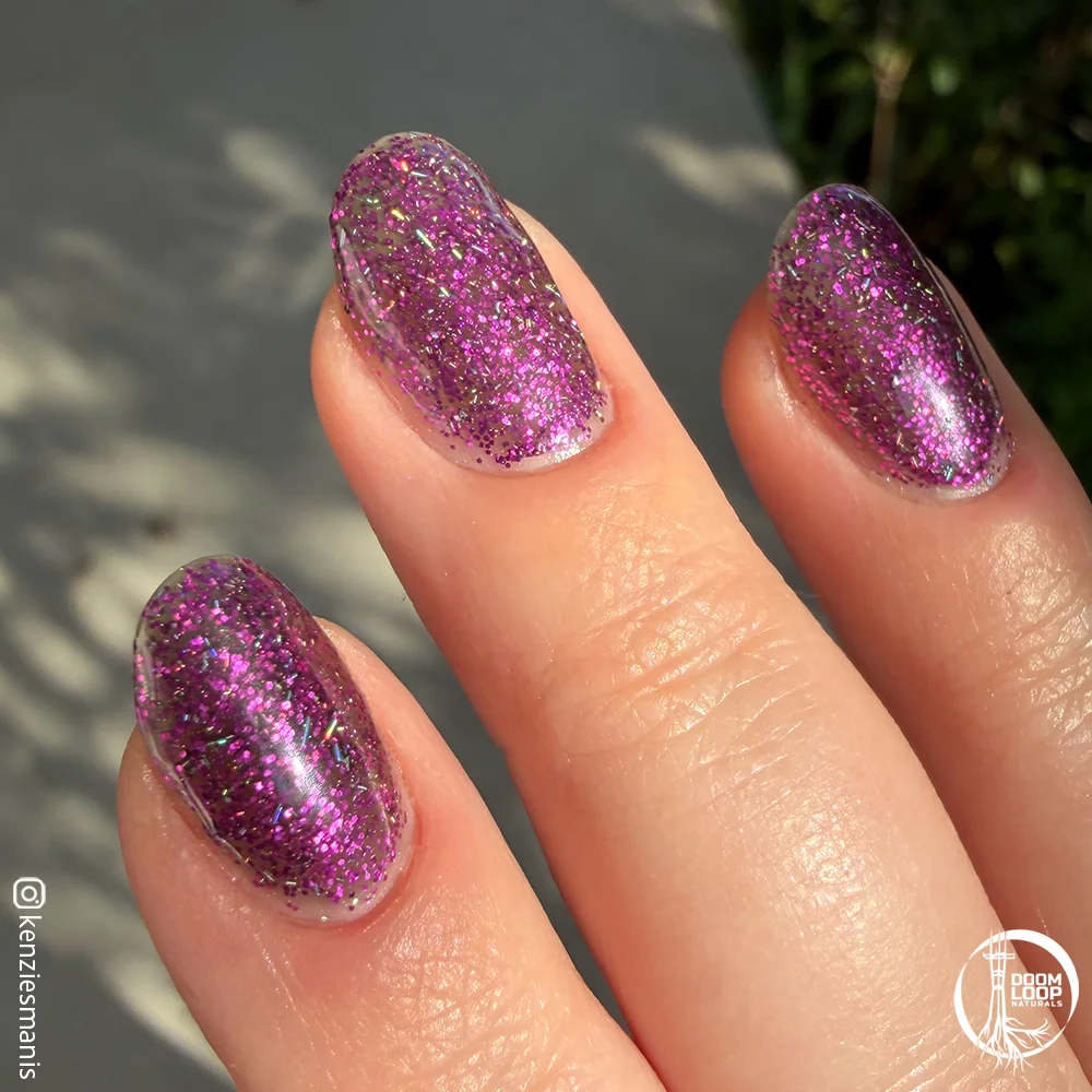 THE INTRUDER - Bruised Fuchsia Glitter Nail Polish product image (4)