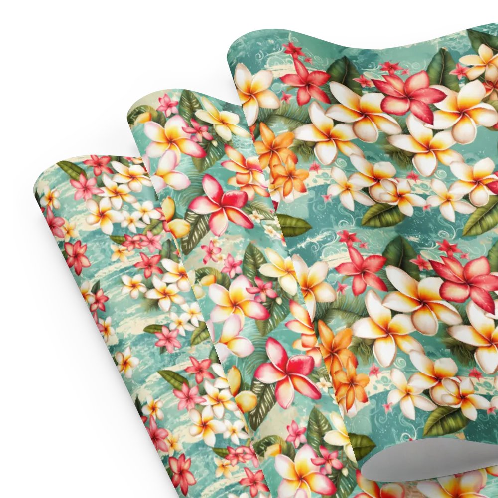 Tropical Christmas Floral Waves Wrapping Paper product image (5)